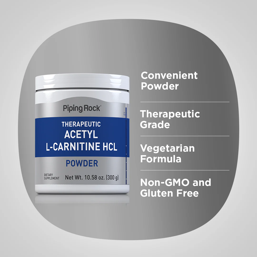 Acetyl L-Carnitine Powder, 10.58 oz (300 g) Bottle - Image 3