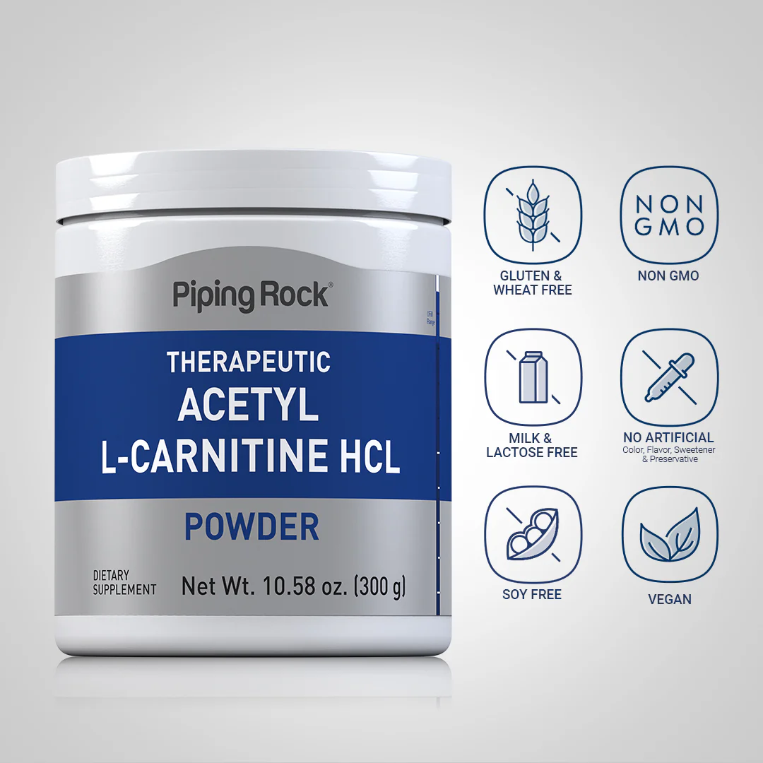 Acetyl L-Carnitine Powder, 10.58 oz (300 g) Bottle - Image 4