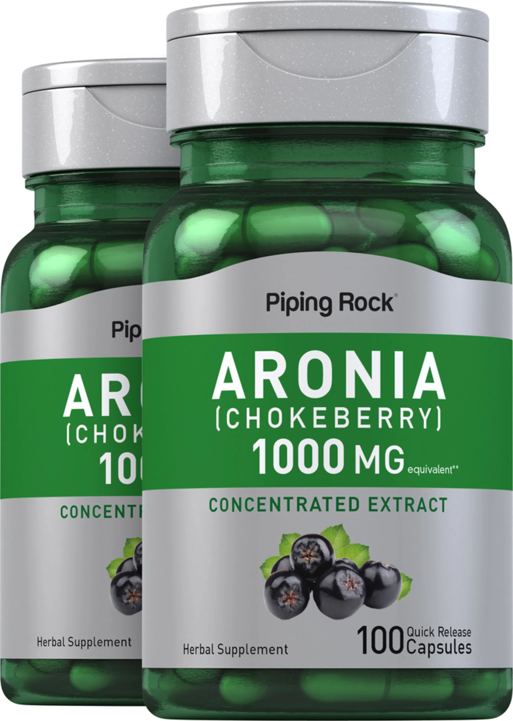 Aronia (Chokeberry), 1000 mg, 100 Quick Release Capsules, 2 Bottles