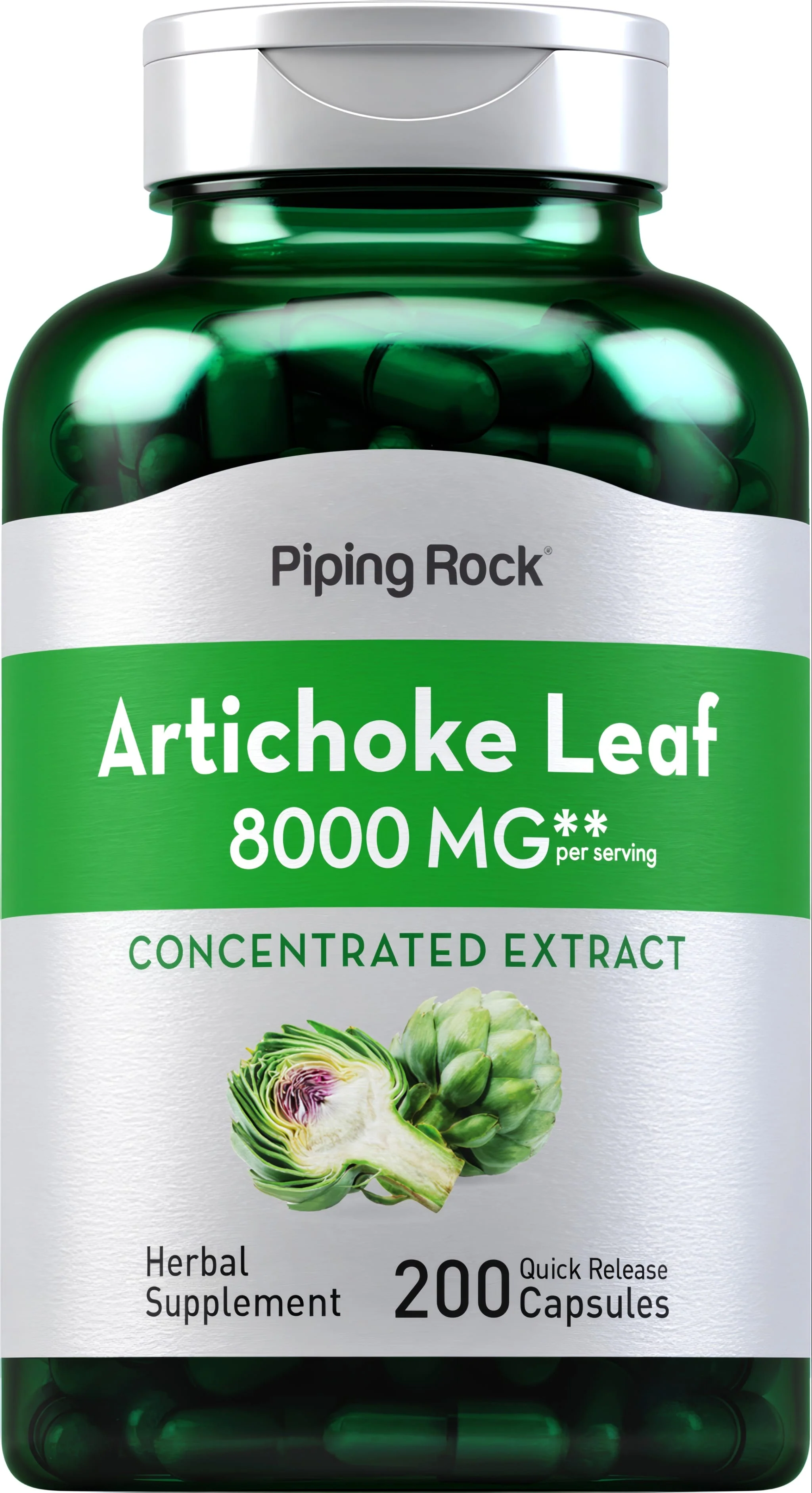 Artichoke Leaf, 8000 mg (per serving), 200 Quick Release Capsules