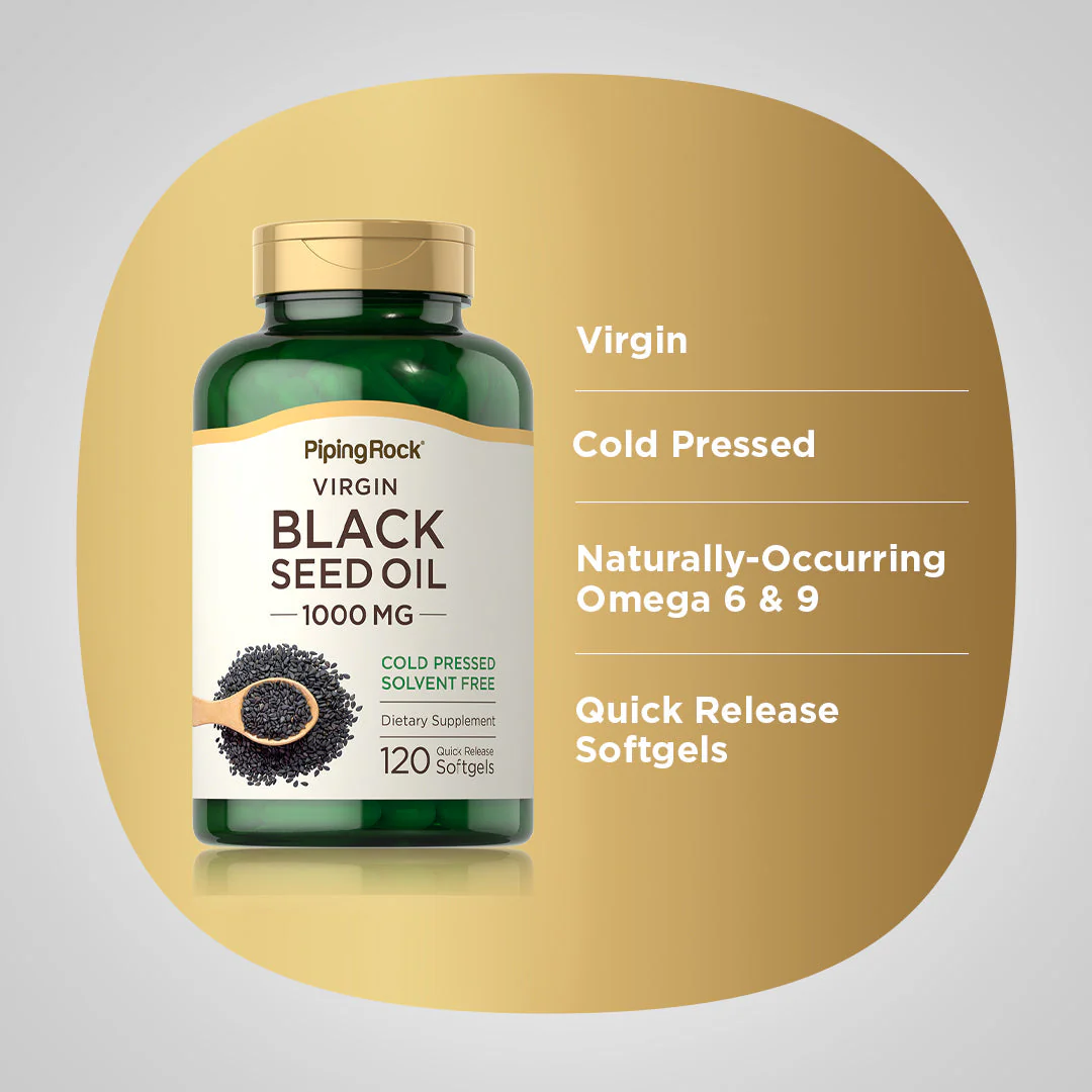 Black Seed Oil, 1000 mg, 120 Quick Release Softgels - Image 5