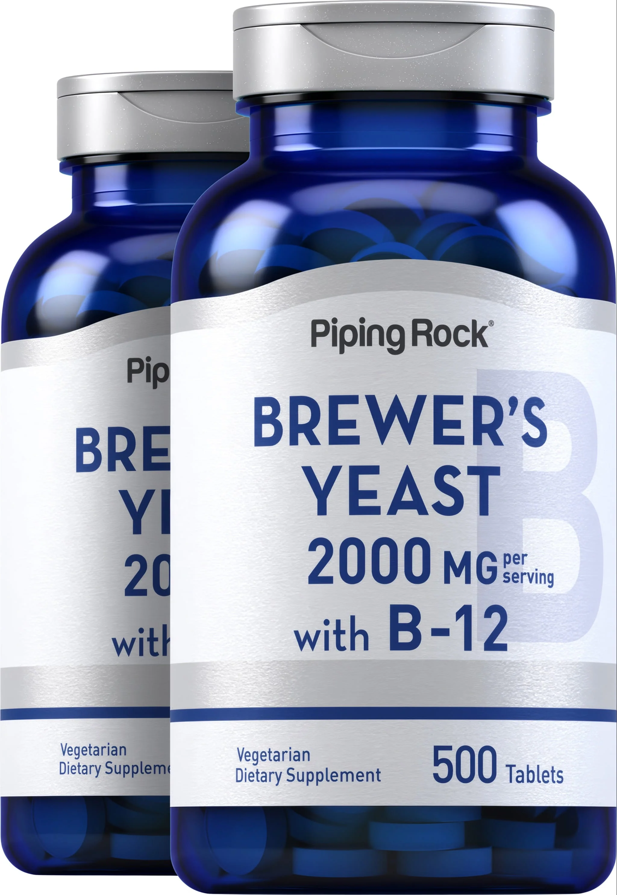 Brewer's Yeast, 2000 mg (per serving), 500 Tablets, 2 Bottles