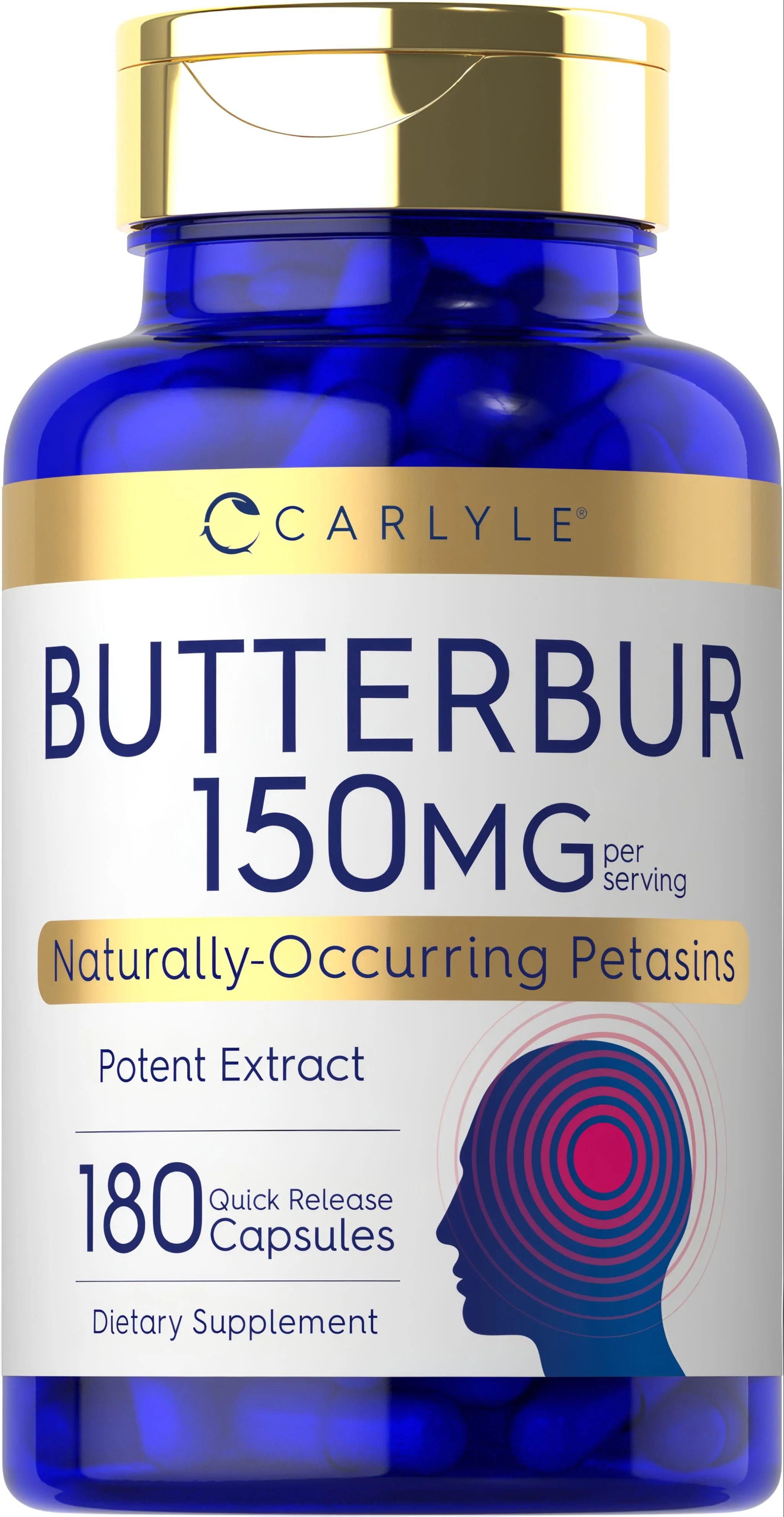 Butterbur Extract, 150 mg (per serving), 180 Quick Release Capsules