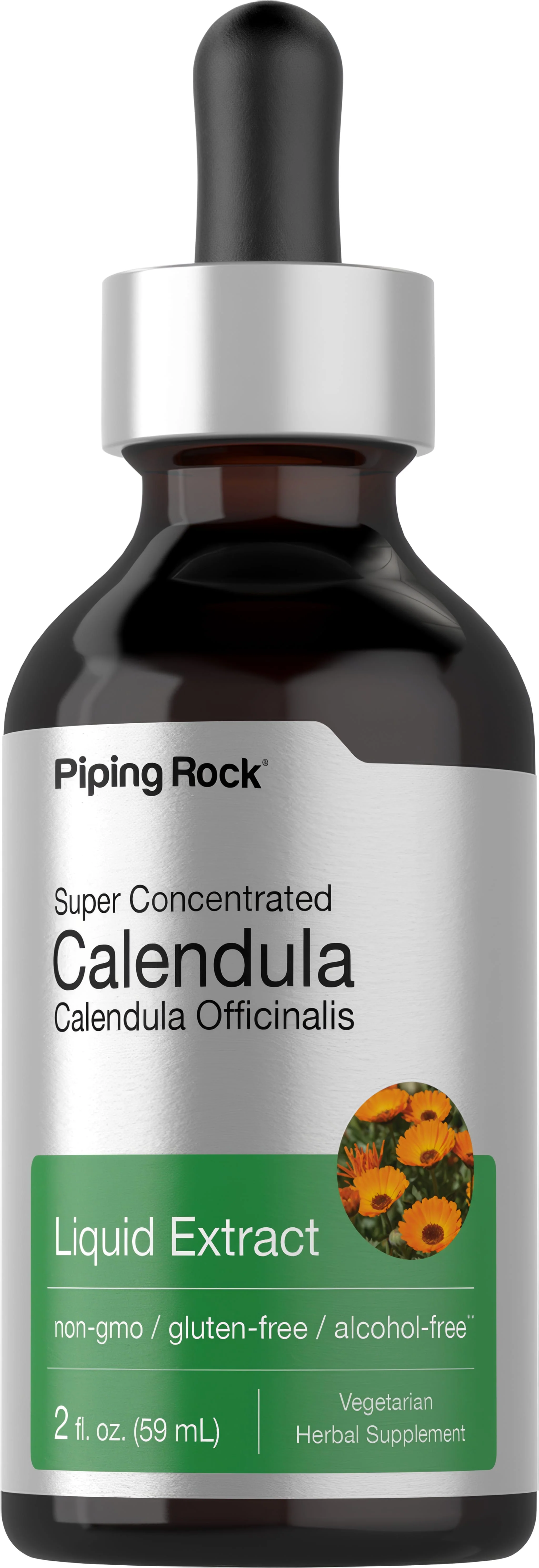 Calendula Liquid Extract, 2 fl oz (59 mL) Dropper Bottle