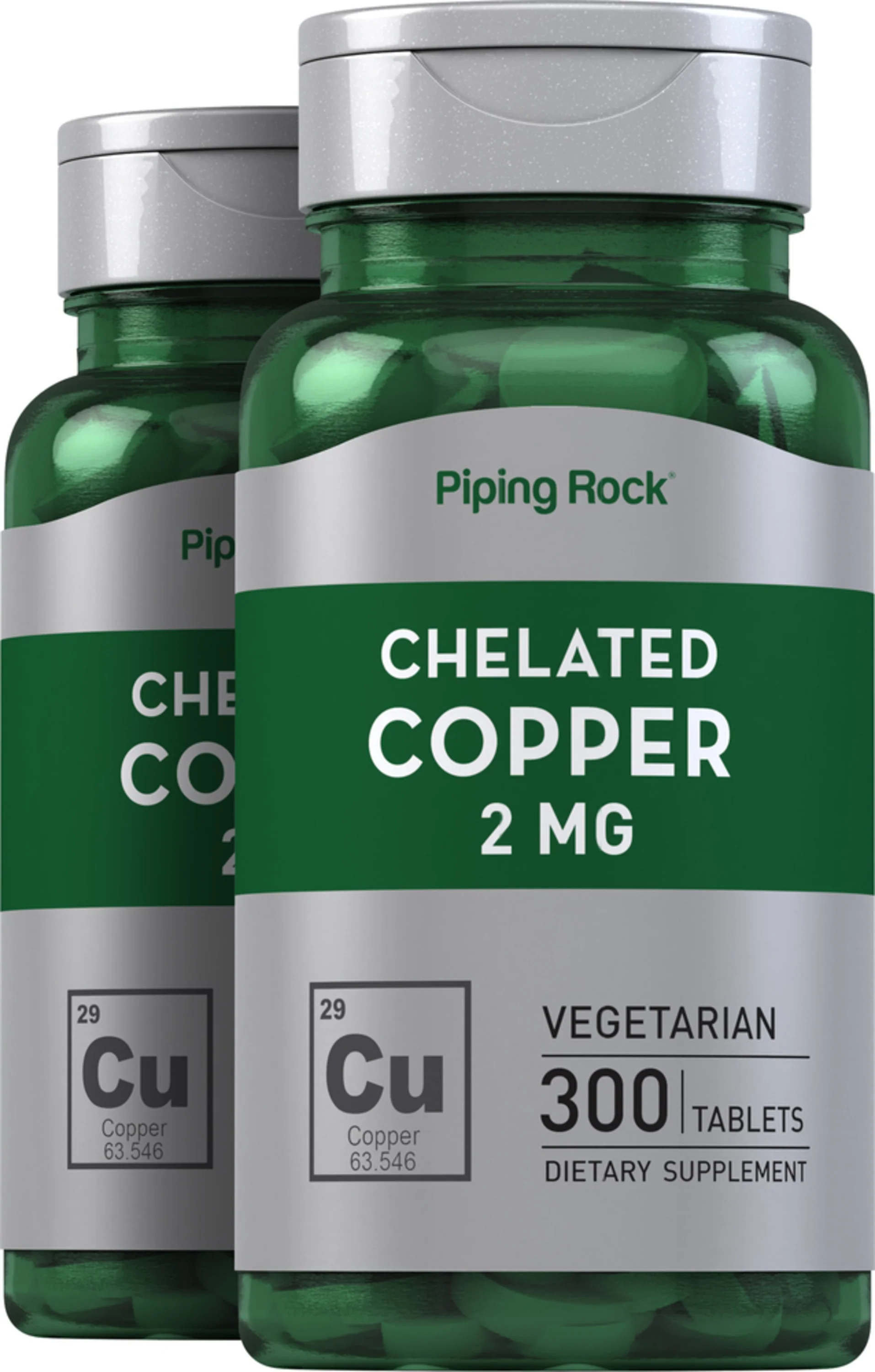 Chelated Copper (Amino Acid Chelate), 2 mg, 300 Tablets, 2  Bottles