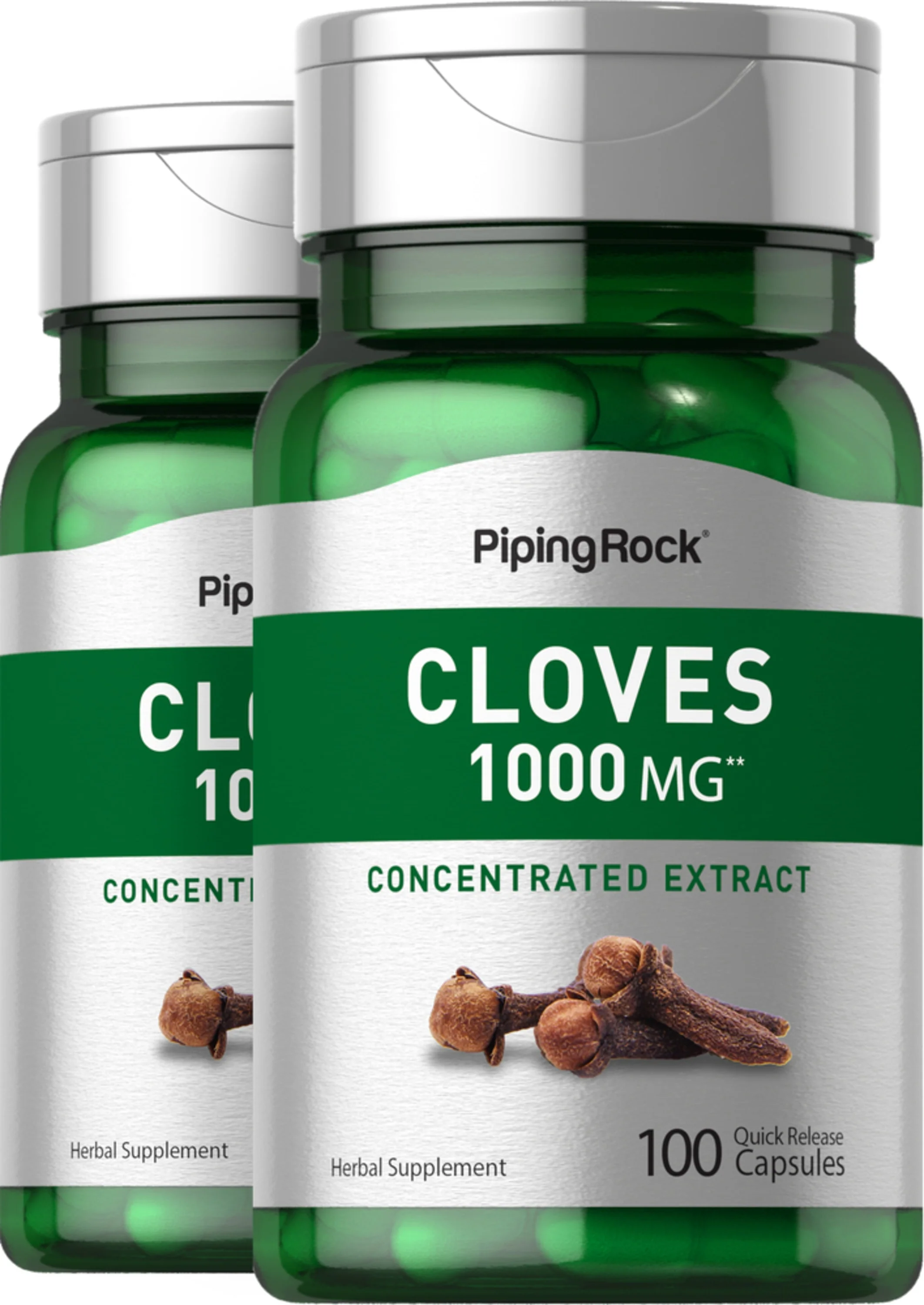 Cloves, 1000 mg, 100 Quick Release Capsules, 2 Bottles