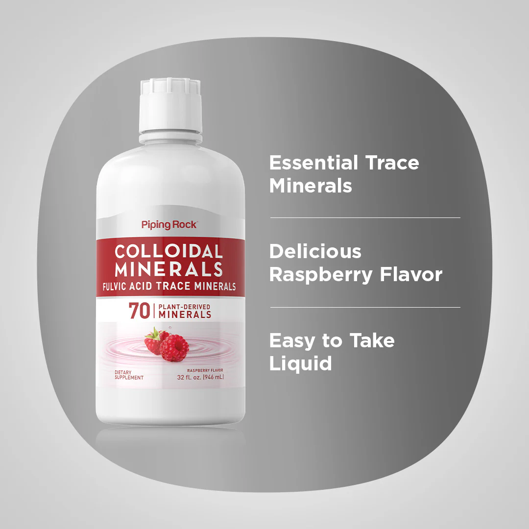 Colloidal Minerals (Raspberry), 32 fl oz (946 mL) Bottle - Image 4