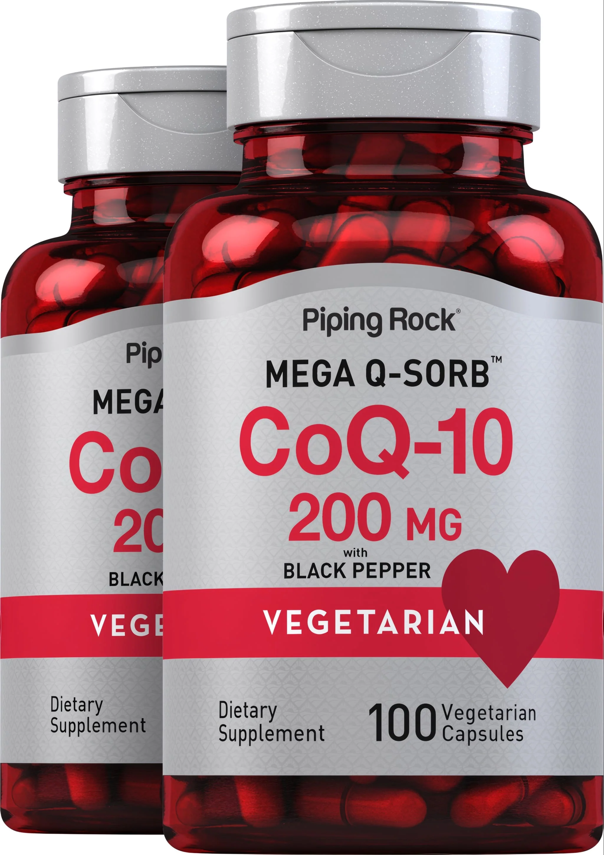 CoQ10, 200 mg, 100 Vegetarian Capsules, 2 Bottles