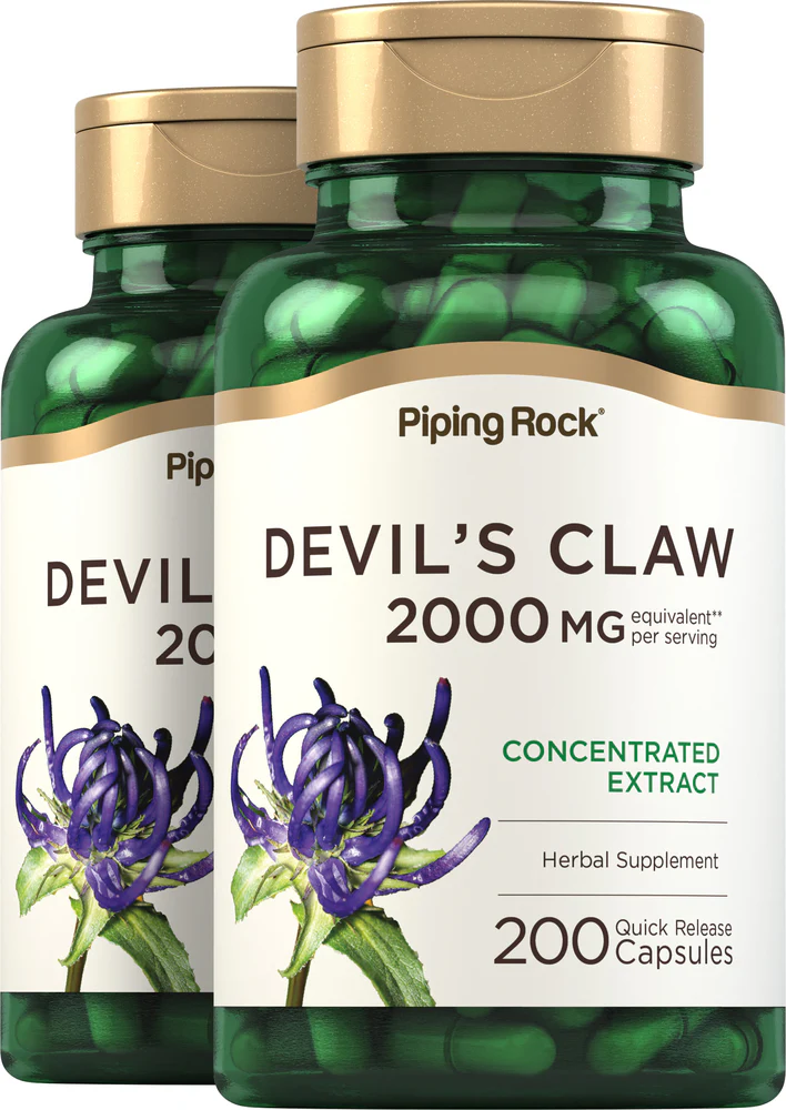 Devil's Claw, 2000 mg (per serving), 200 Quick Release Capsules, 2 Bottles