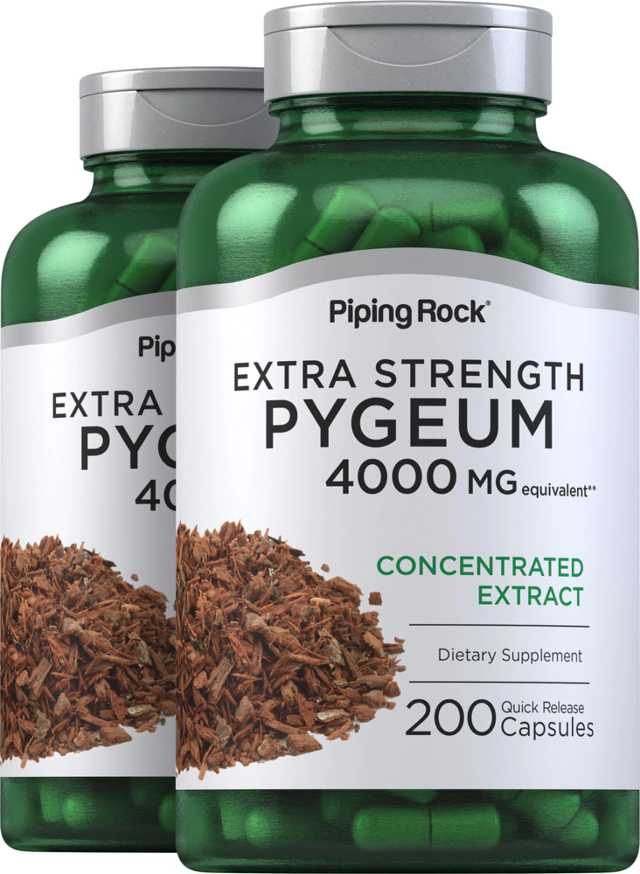 Extra Strength Pygeum, 4000 mg, 200 Quick Release Capsules, 2 Bottles