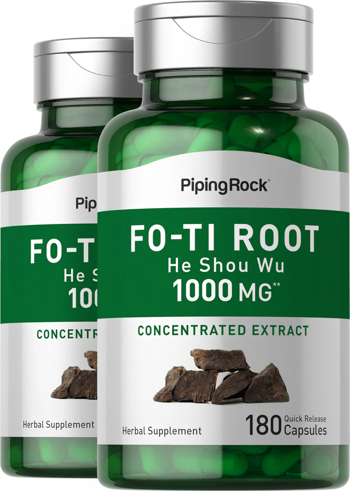 Fo-Ti Root He-Shou-Wu, 1000 mg, 180 Quick Release Capsules, 2 Bottles