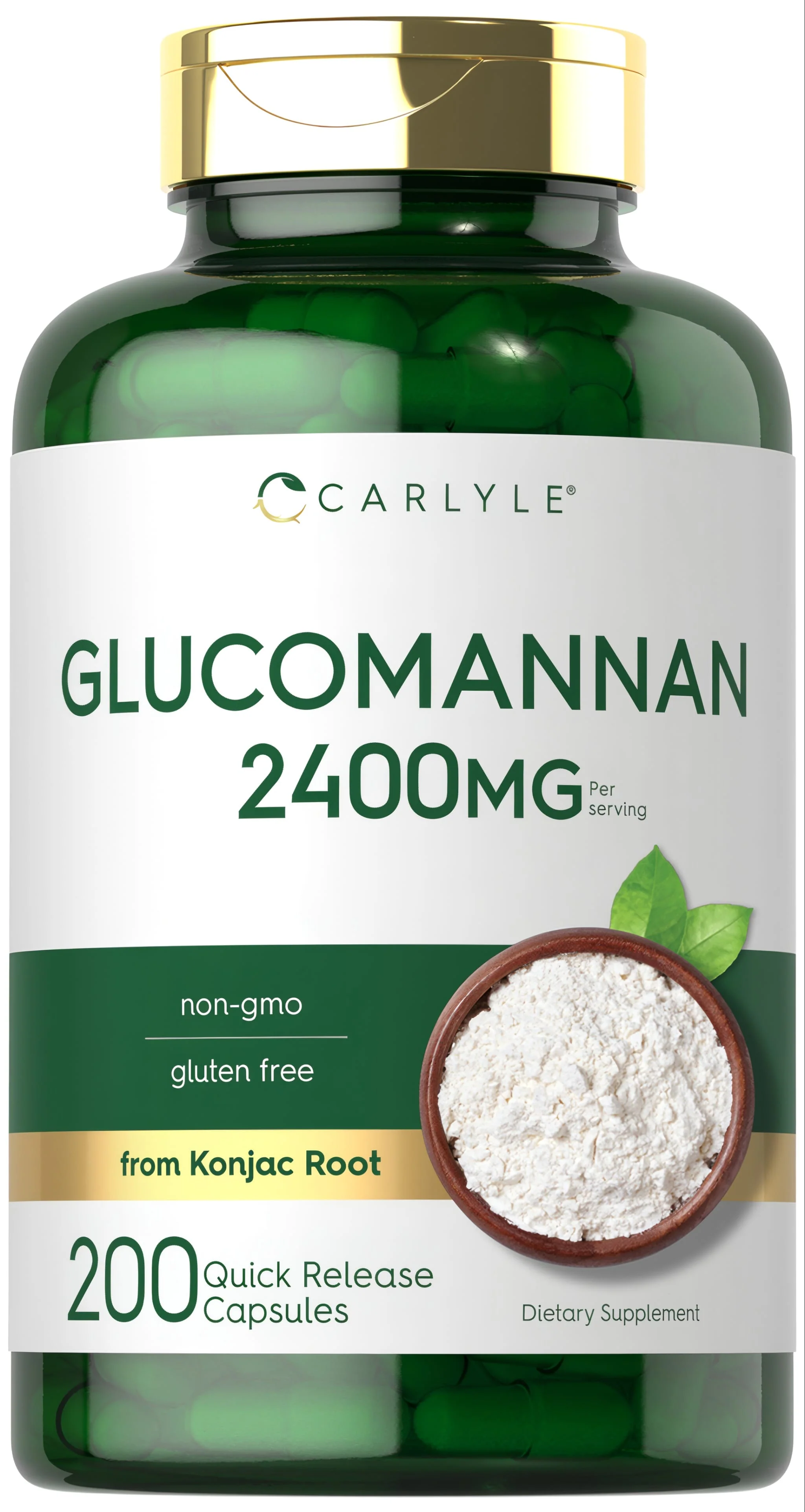 Glucomannan, 2400 mg (per serving), 200 Quick Release Capsules