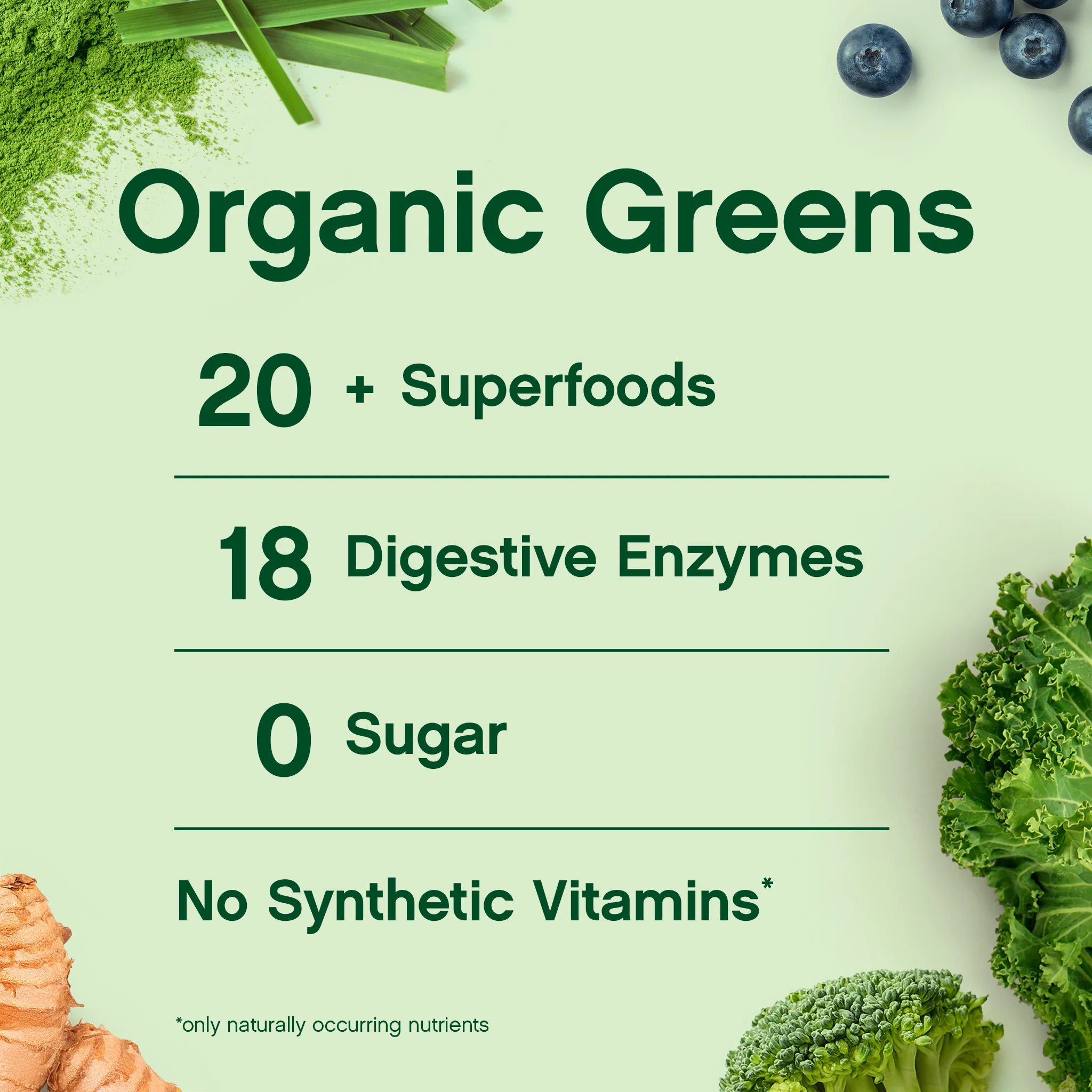 Greens Powder (Organic) (Kiwi Strawberry), 5.18 oz (147 g) Bottle - Image 7
