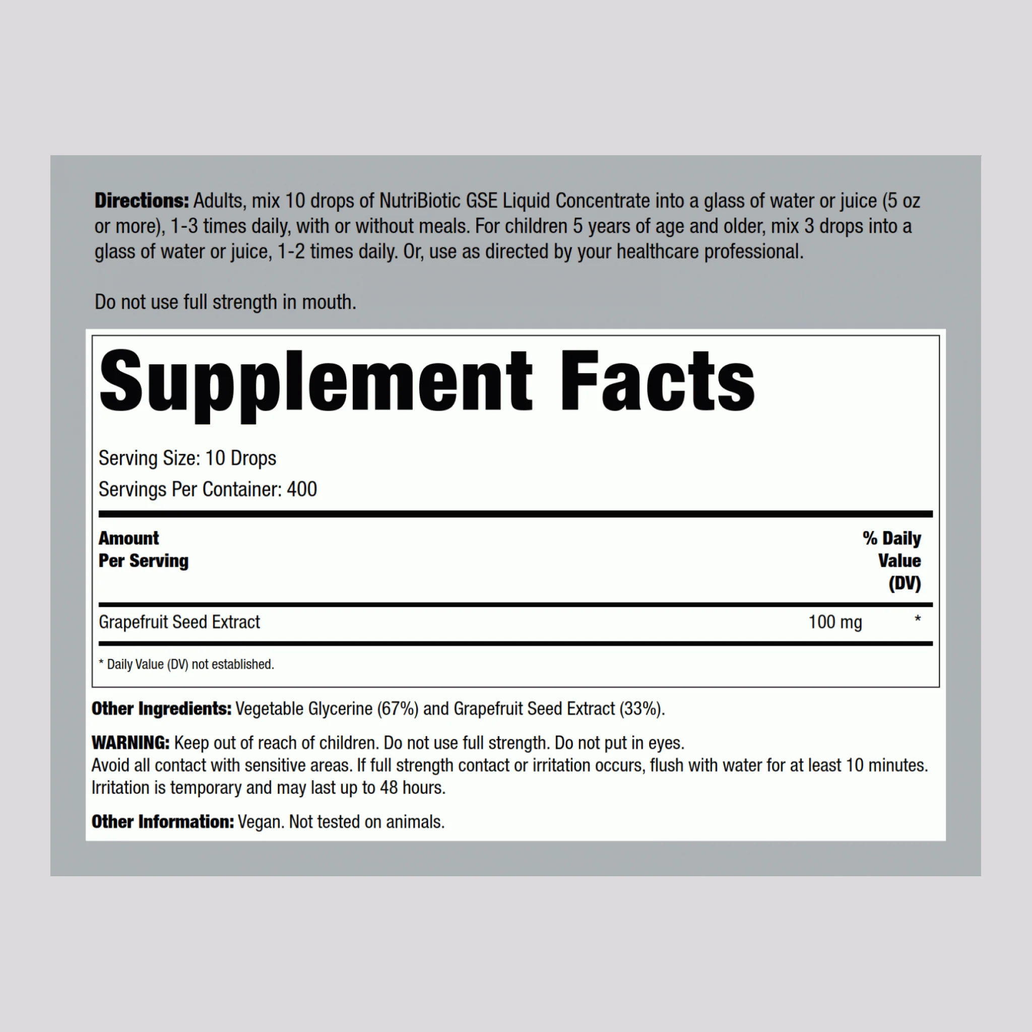 GSE Grapefruit Seed Liquid Extract, 4 fl oz (118 mL) Dropper Bottle - Image 2