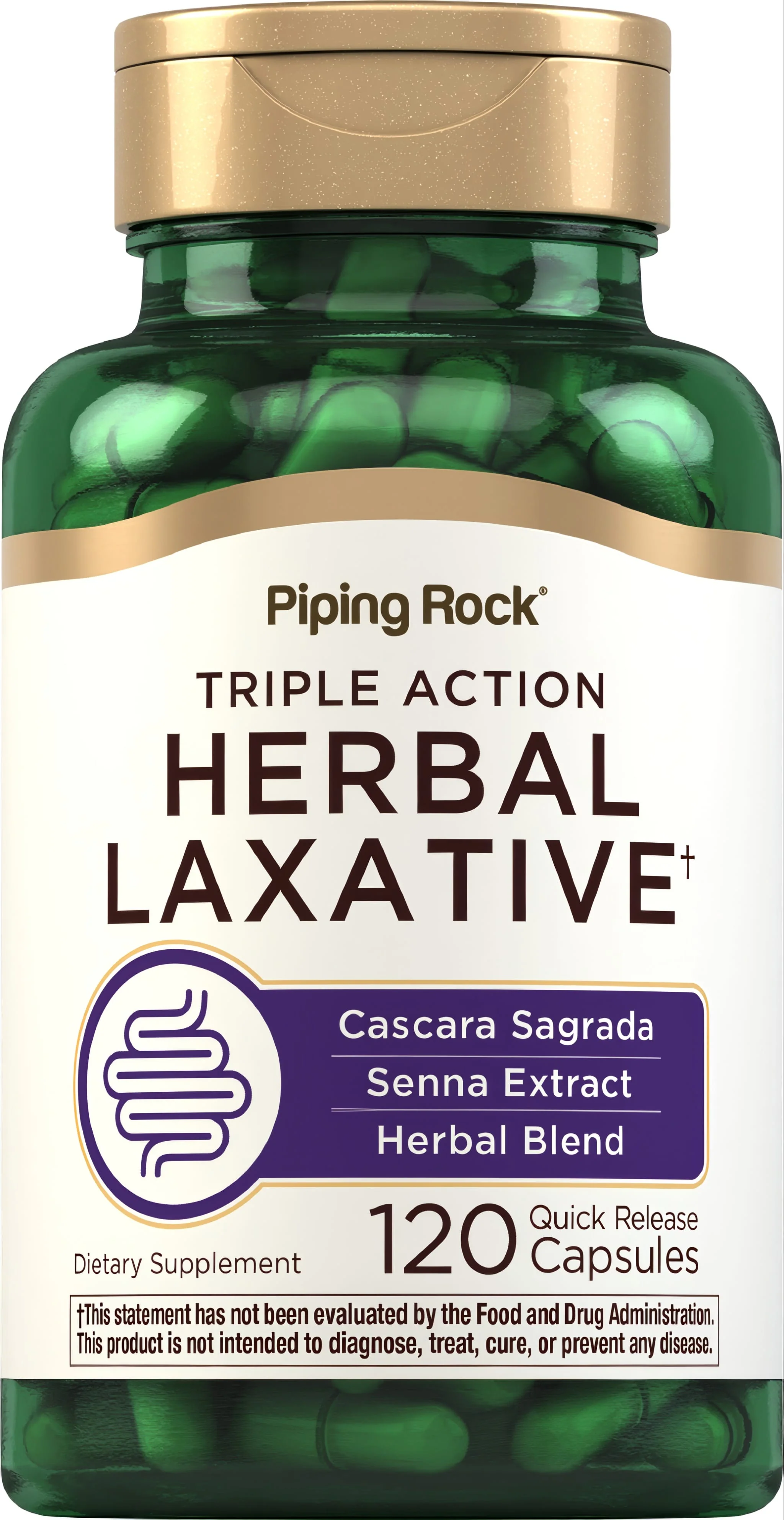 Herbal Laxative, 120 Quick Release Capsules