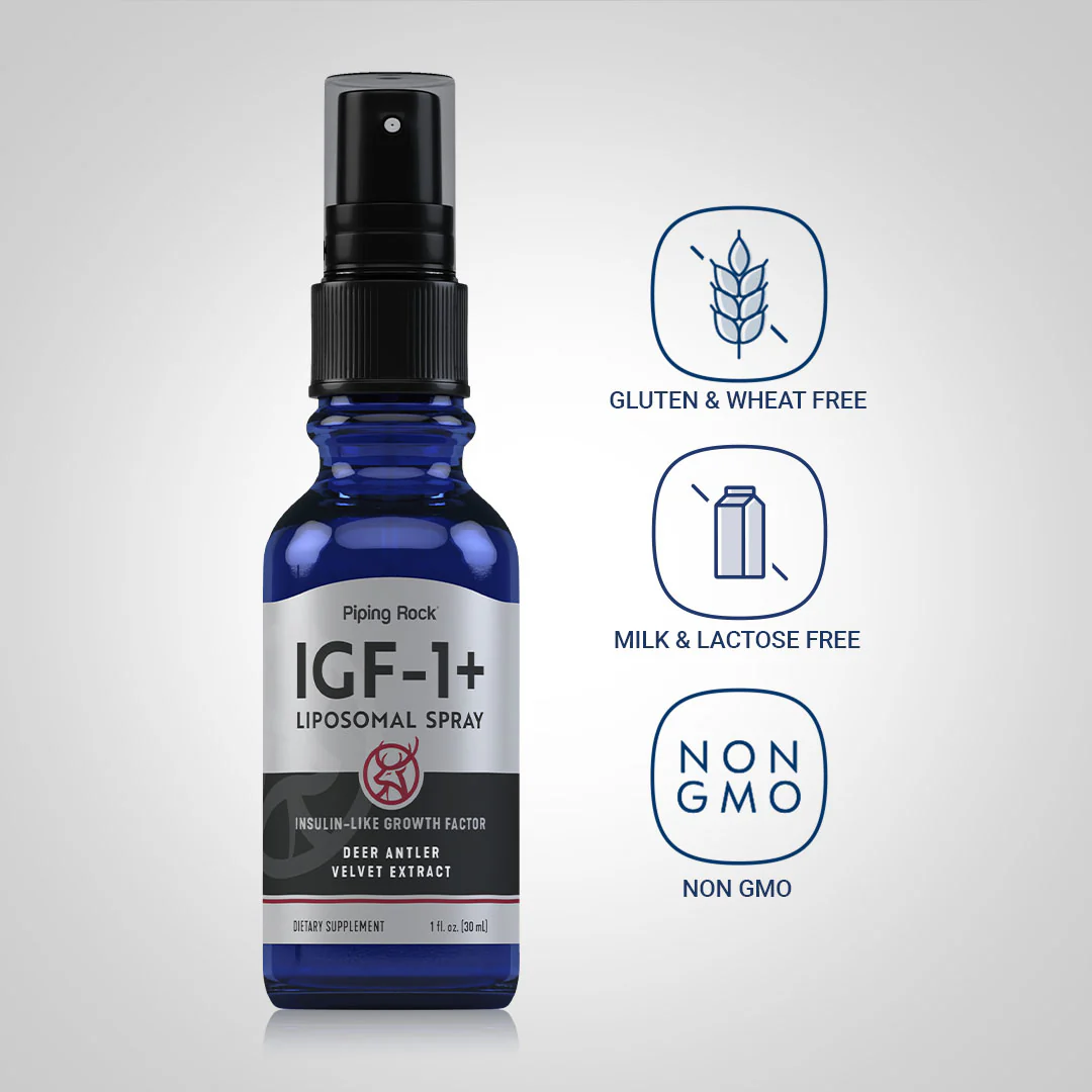 IGF Deer Antler Velvet Spray, Extra Strength, 1 fl oz (30 mL) Spray Bottle - Image 4