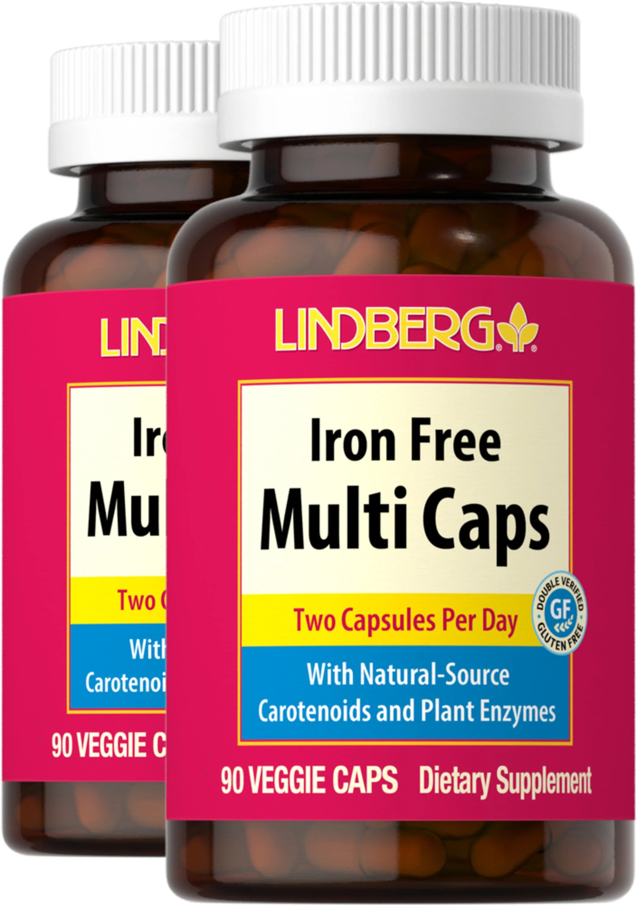 Iron Free Multi Caps, 90 Vegetarian Capsules, 2 Bottles