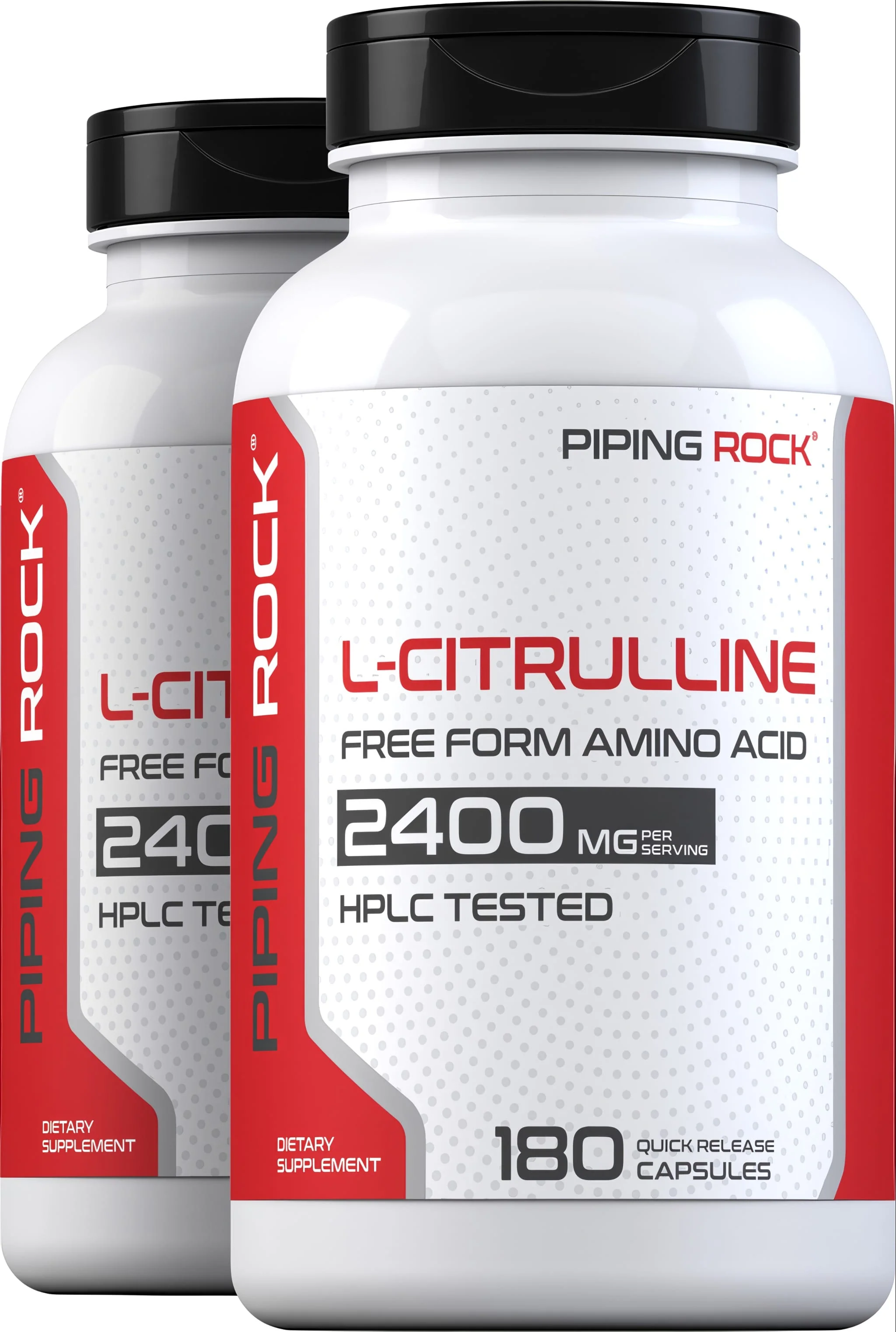 L-Citrulline, 2400 mg (per serving), 180 Quick Release Capsules, 2 Bottles