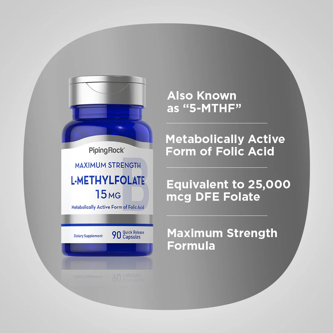 L-Methylfolate, 15 mg, 90 Quick Release Capsules - Image 4