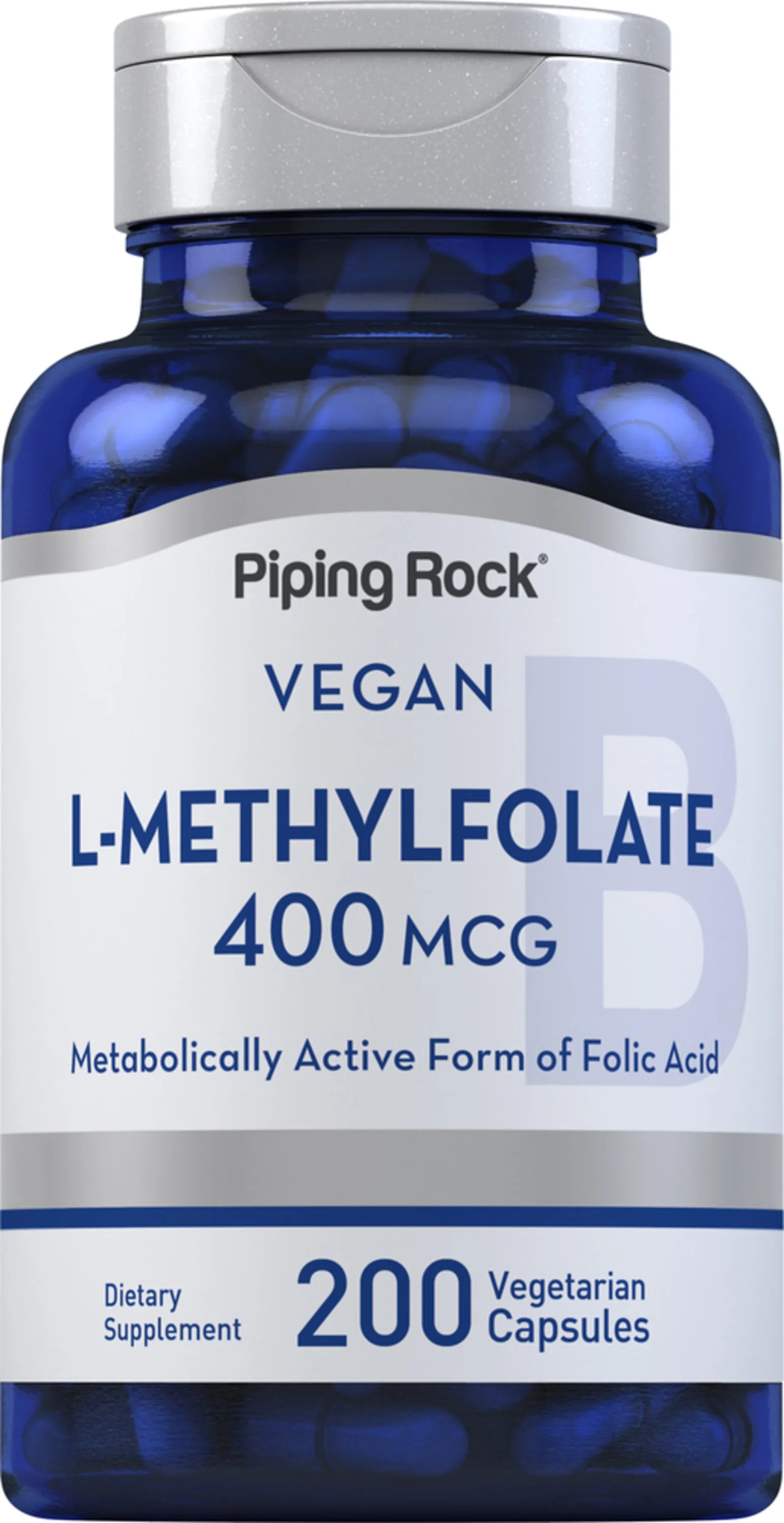 L-Methylfolate, 400 mcg, 130 Vegetarian Capsules - Image 3