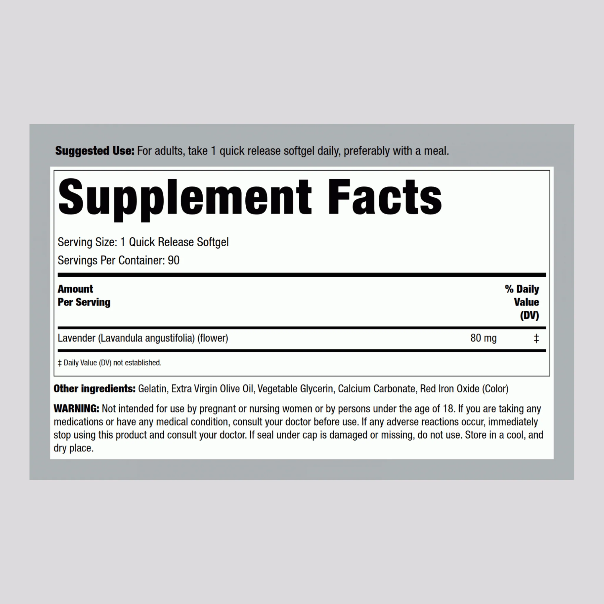 Lavender Calm, 90 Softgels - Image 8