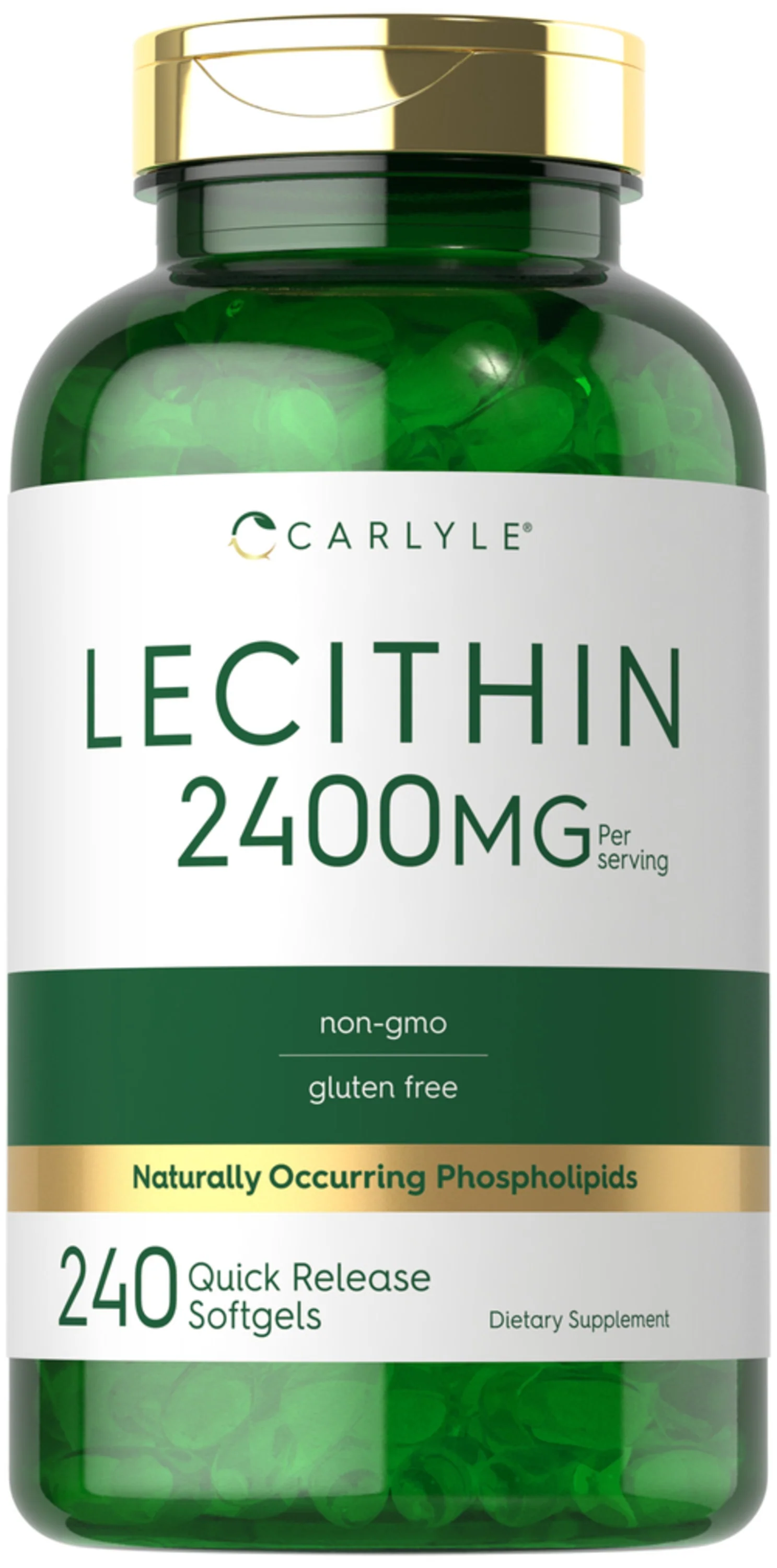 Lecithin - NON GMO, 2400 mg (per serving), 240 Quick Release Softgels