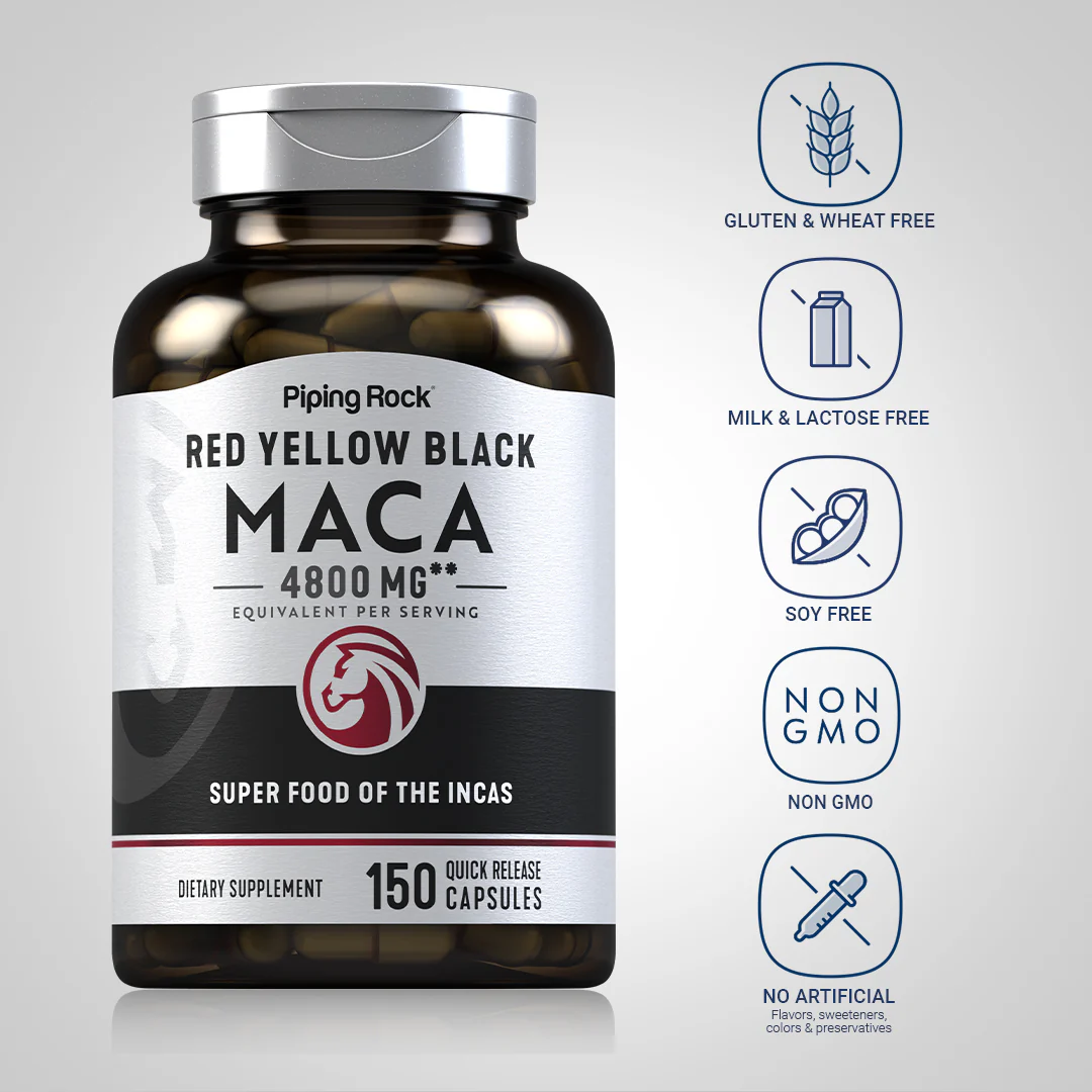 Maca, 4800 mg (per serving), 150 Quick Release Capsules - Image 5