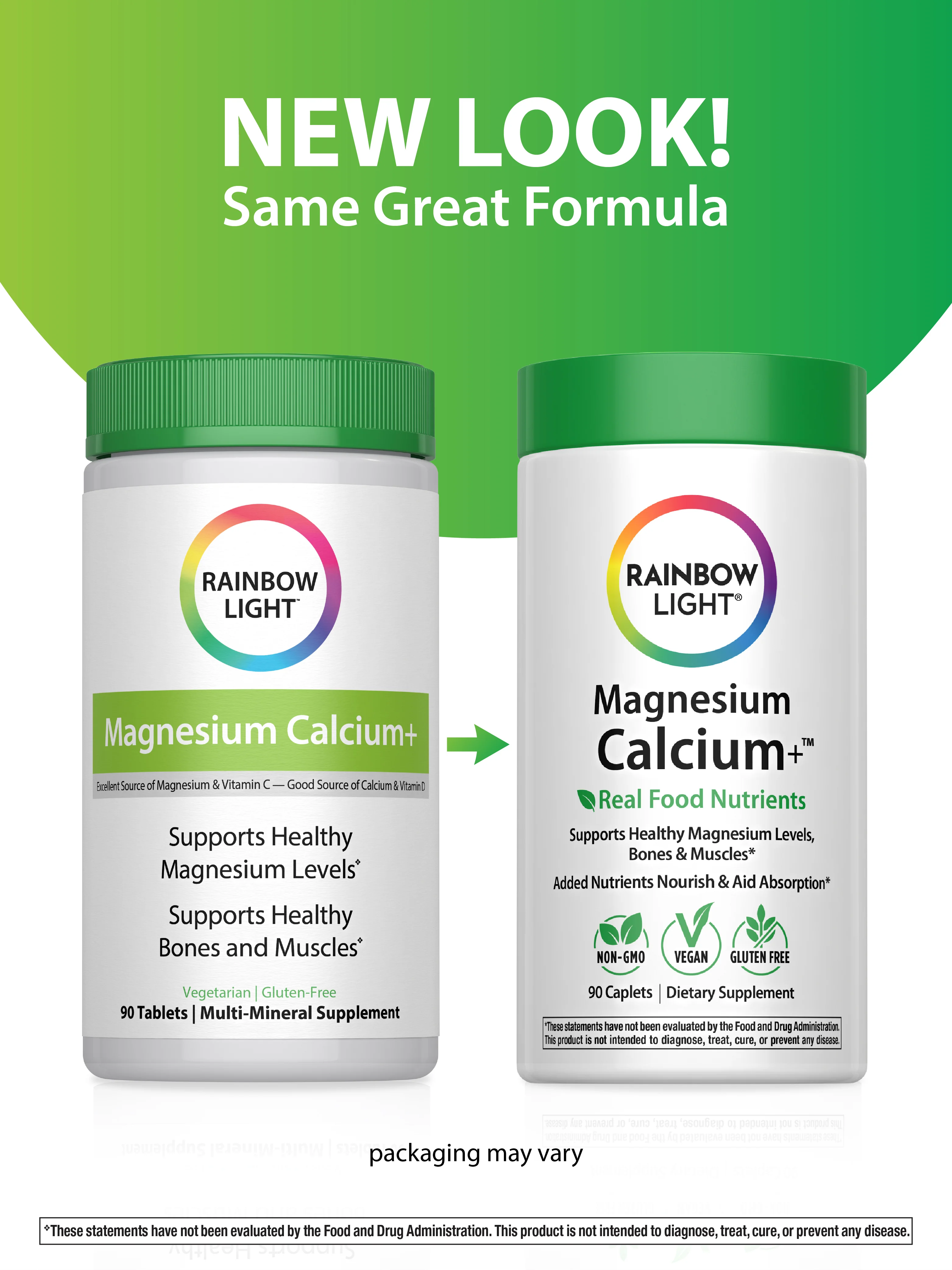 Magnesium Calcium + Real Food Nutrients, 90 Vegan Caplets - Image 4