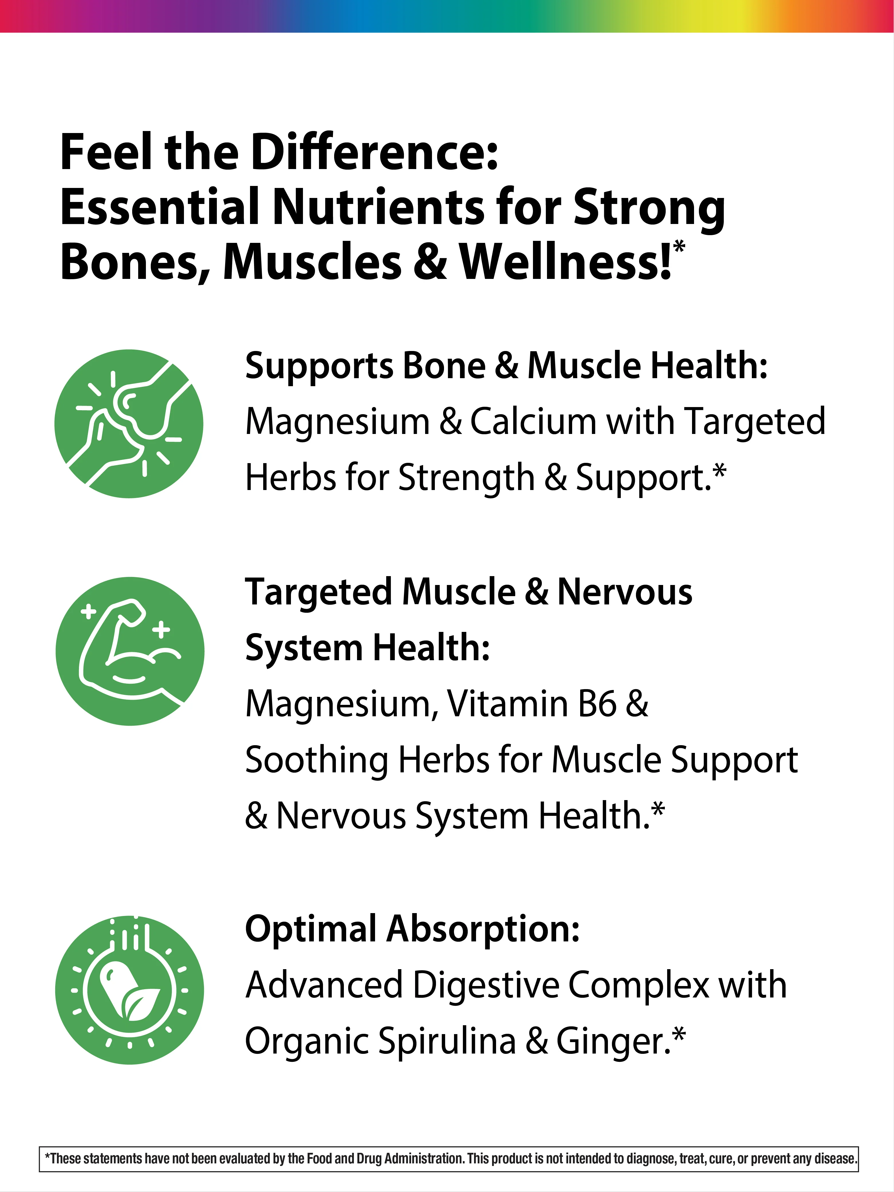 Magnesium Calcium + Real Food Nutrients, 90 Vegan Caplets - Image 5