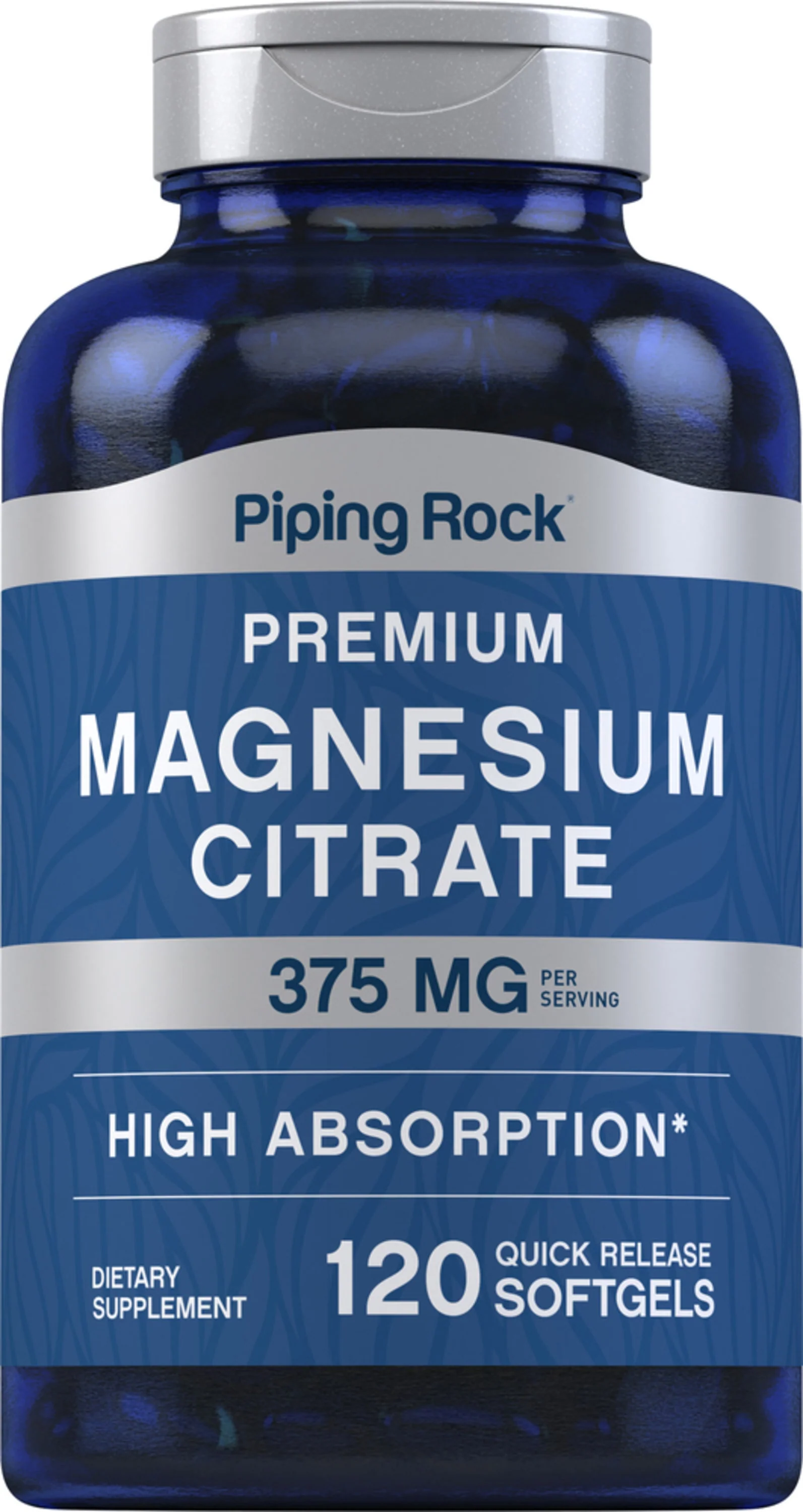 Magnesium Citrate, 375 mg (per serving), 120 Quick Release Softgels