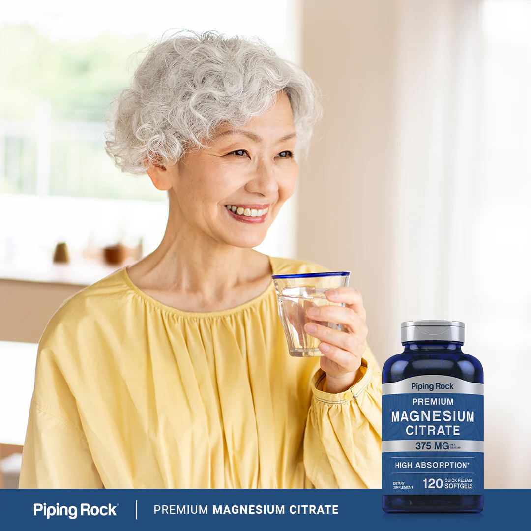 Magnesium Citrate, 375 mg (per serving), 120 Quick Release Softgels - Image 7