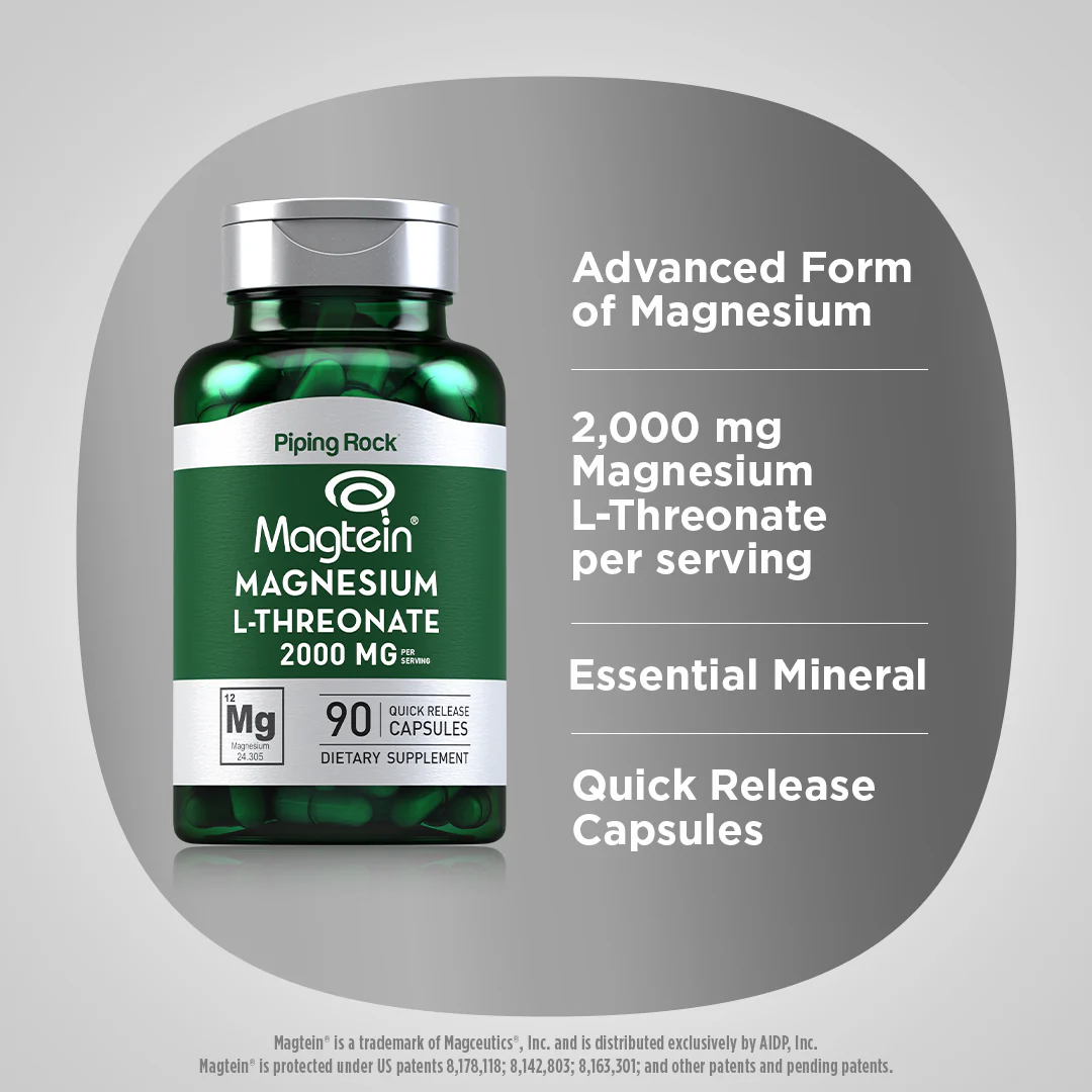 Magnesium L-Threonate Magtein, 90 Quick Release Capsules - Image 4