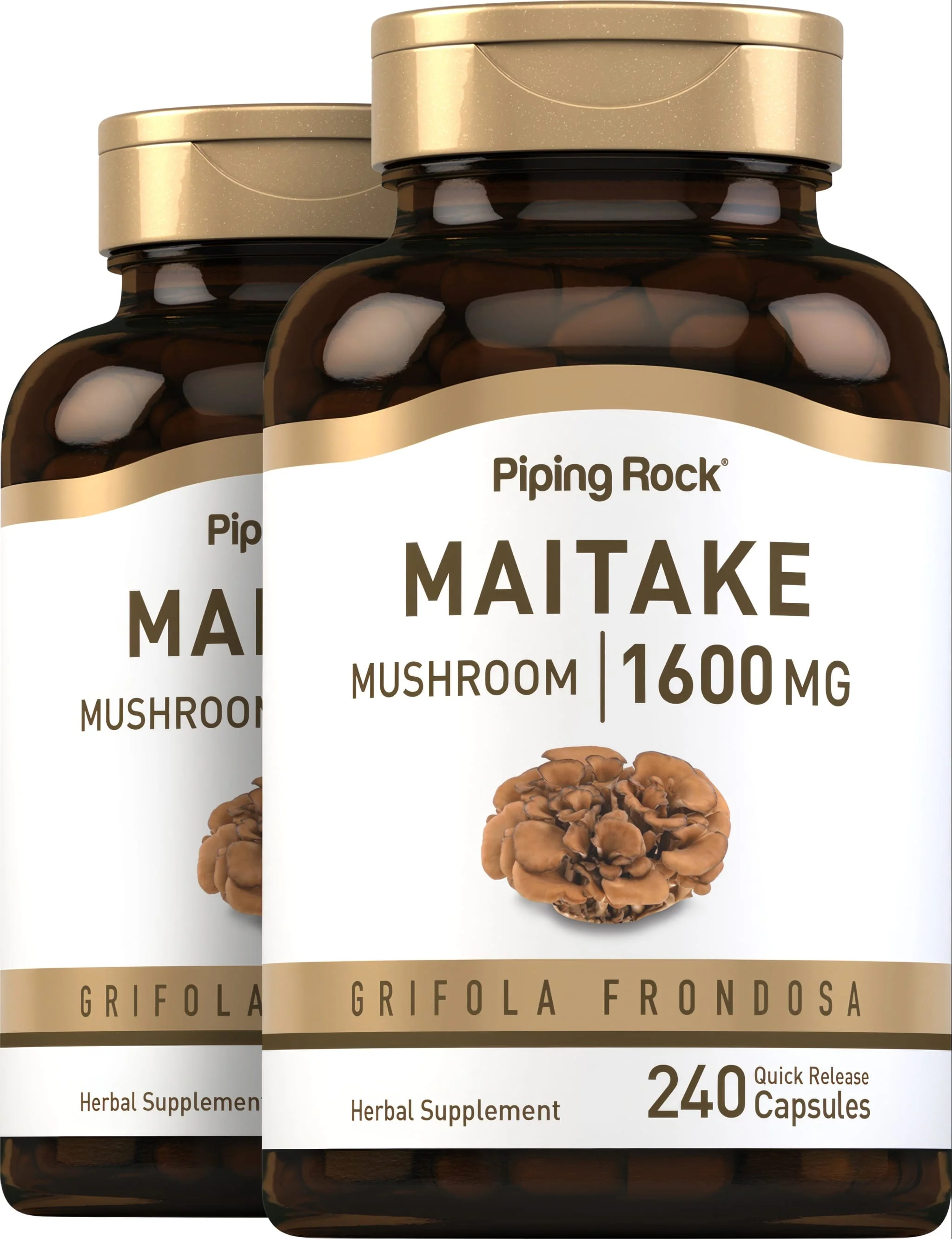 Maitake Mushroom Extract, 1,600 mg (per serving), 240 Quick Release Capsules, 2 Bottles