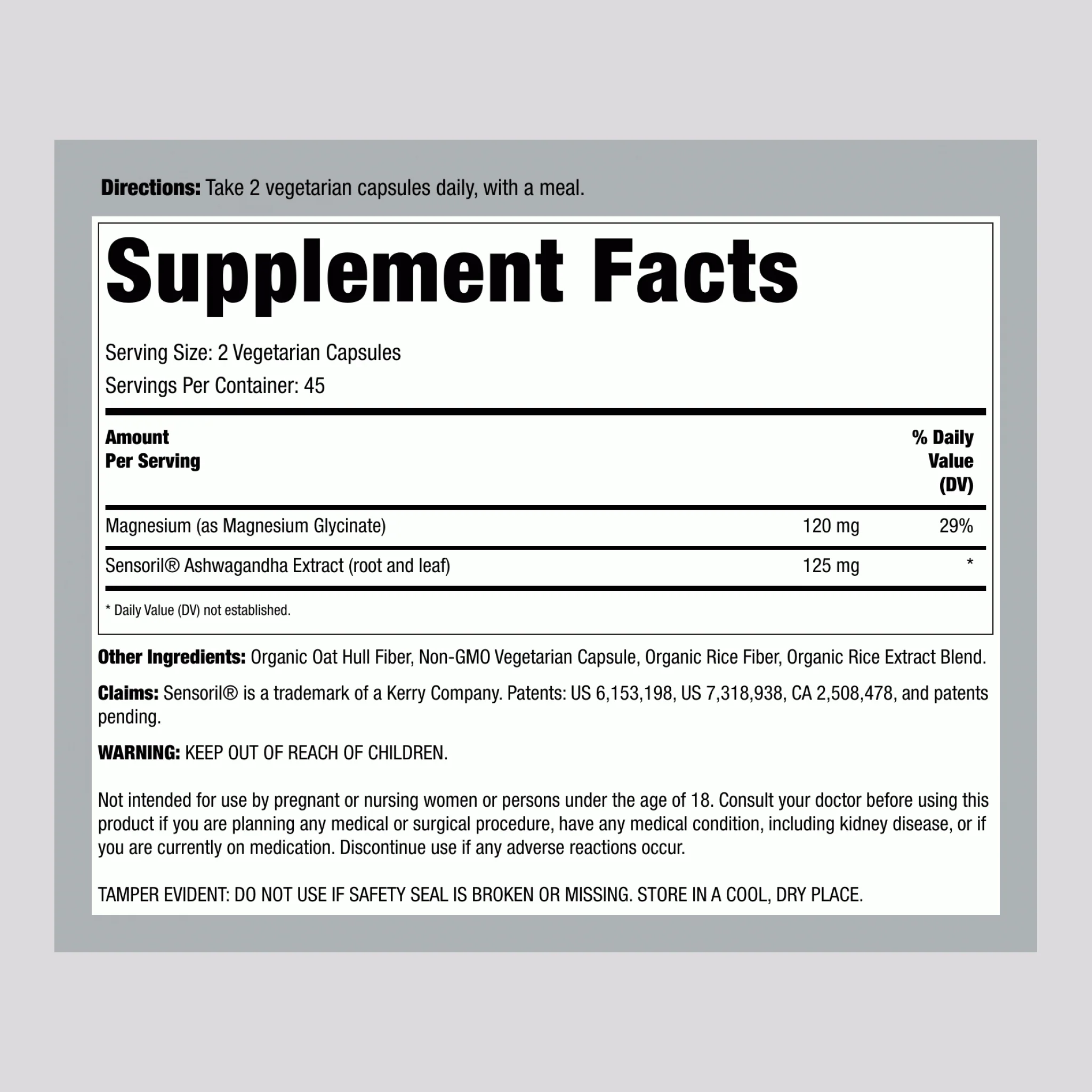 MAXCALM Ashwagandha + Magnesium Glycinate, 90 Vegetarian Capsules - Image 2