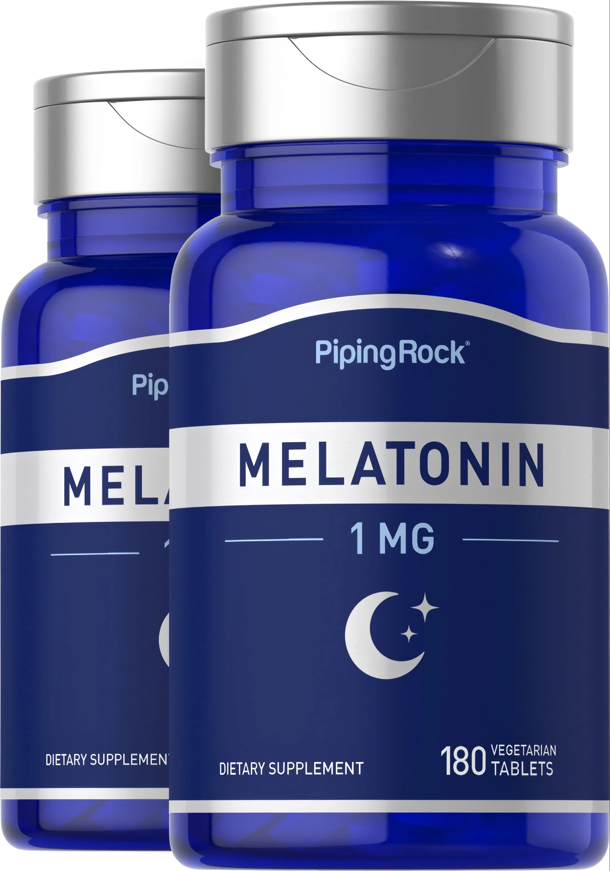 Melatonin, 1 mg, 180 Tablets, 2 Bottles