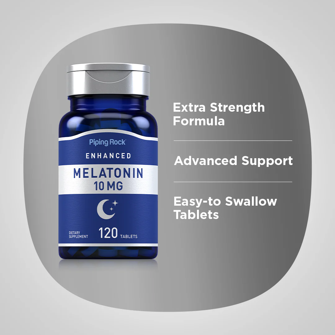 Melatonin, 10 mg, 120 Tablets - Image 4