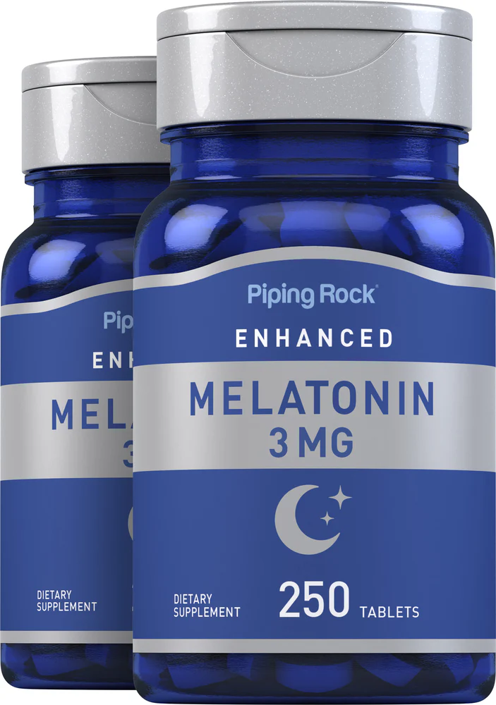 Melatonin, 3 mg, 250 Tablets, 2 Bottles