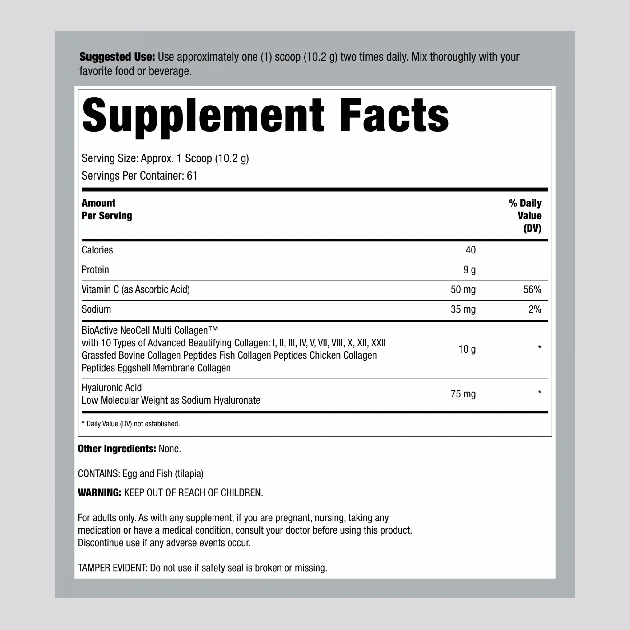 Multi Collagen Advanced Bio-Peptides, 22 oz (623 g) Powder - Image 2