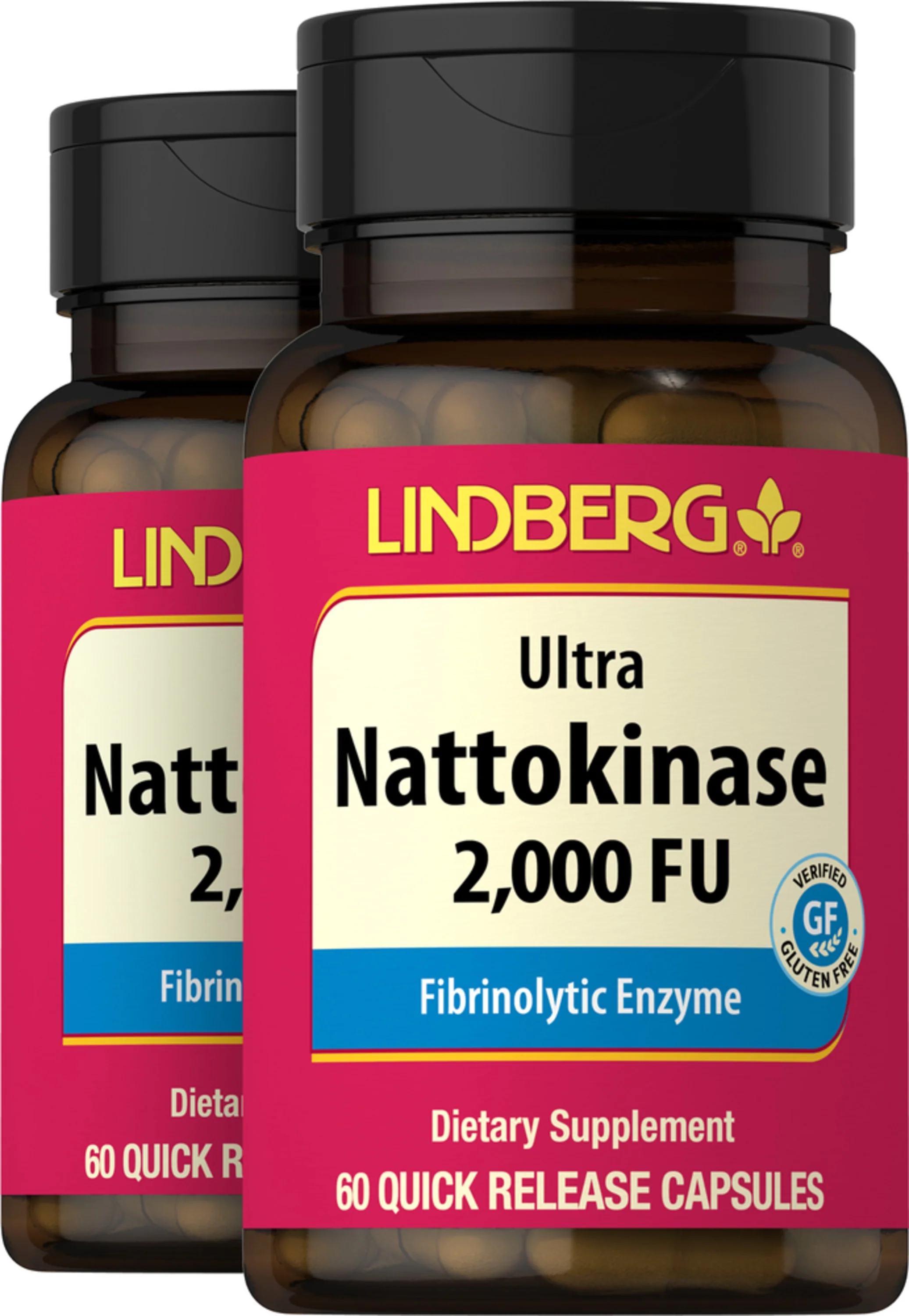 Nattokinase (2,000 FU), 60 Quick Release Capsules, 2 Bottles
