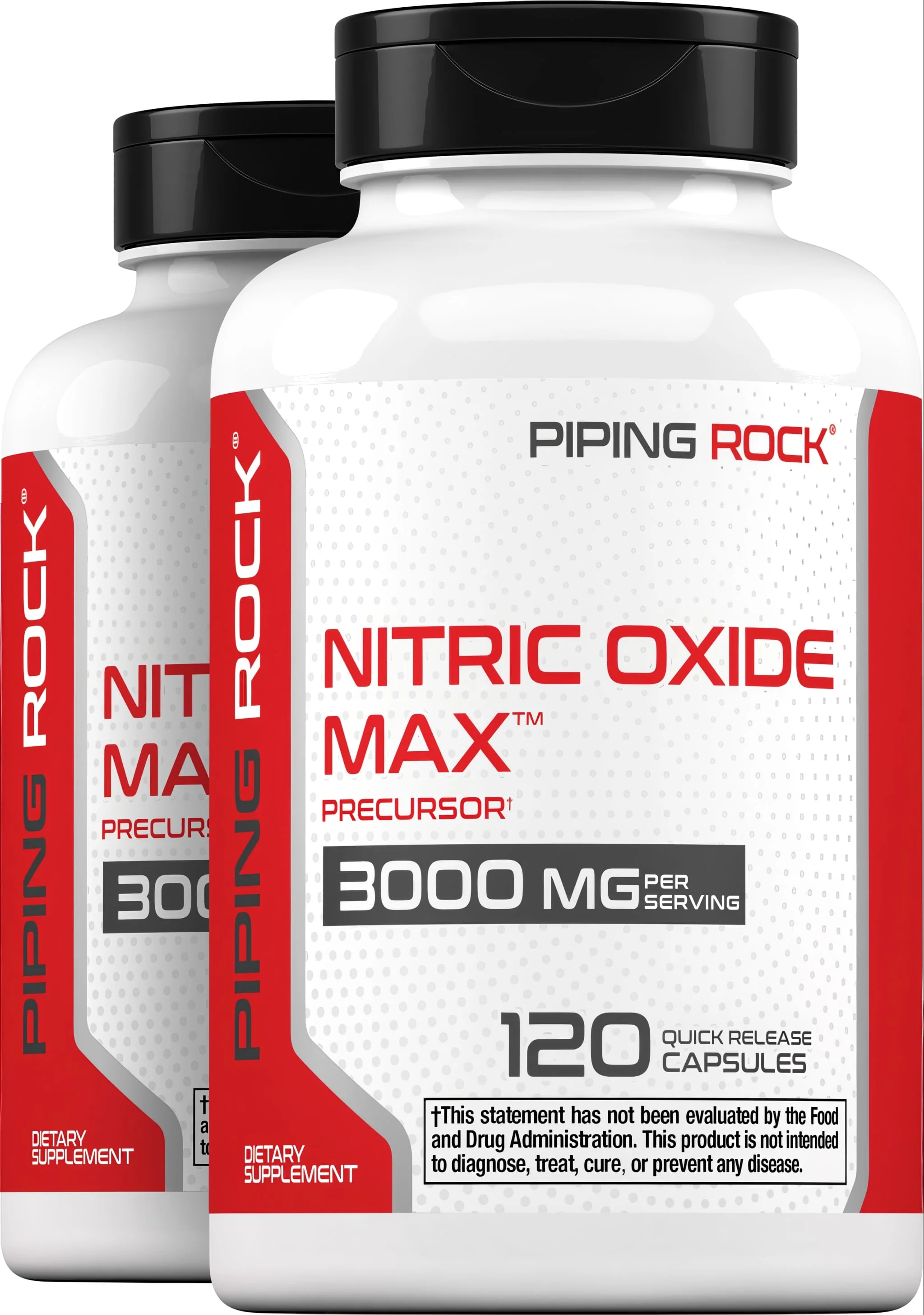 Nitric Oxide Max, 3000 mg (per serving), 120 Quick Release Capsules, 2 Bottles