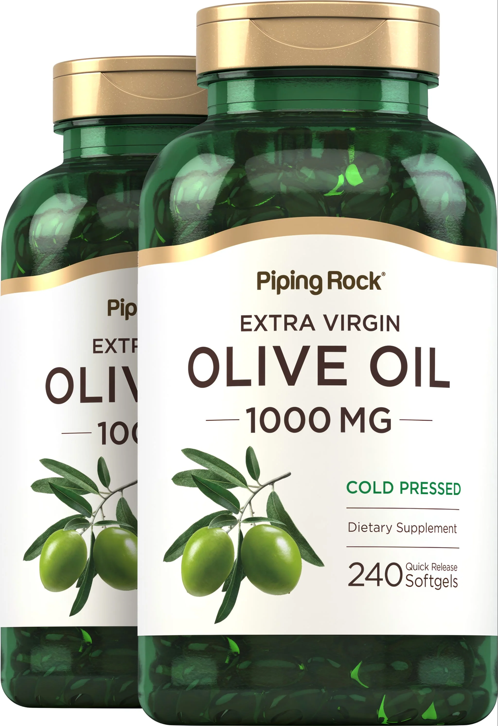 Olive Oil, 1000 mg, 240 Quick Release Softgels, 2 Bottles