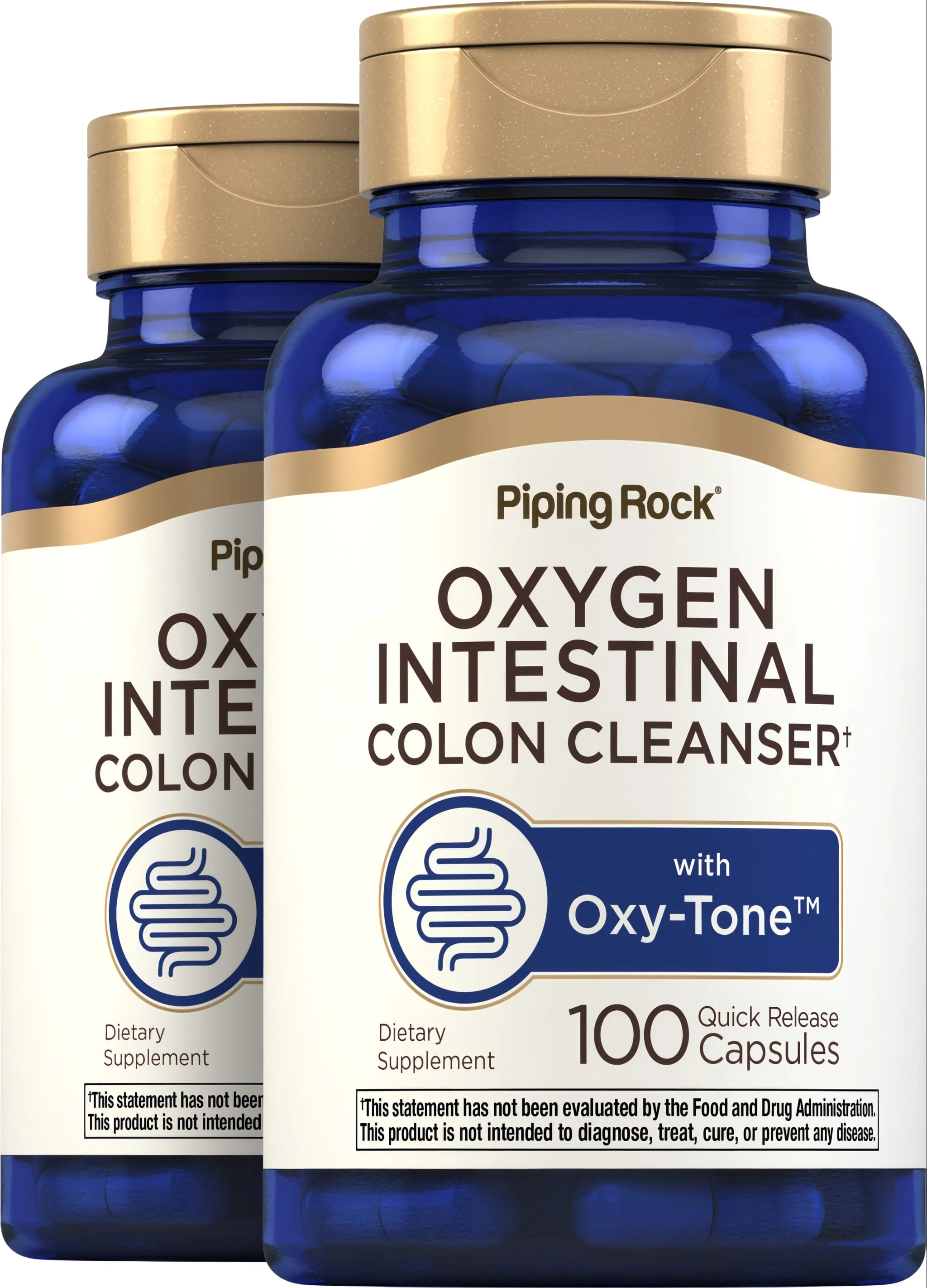 Oxy-Tone Oxygen Intestinal Cleanser, 100 Quick Release Capsules, 2  Bottles