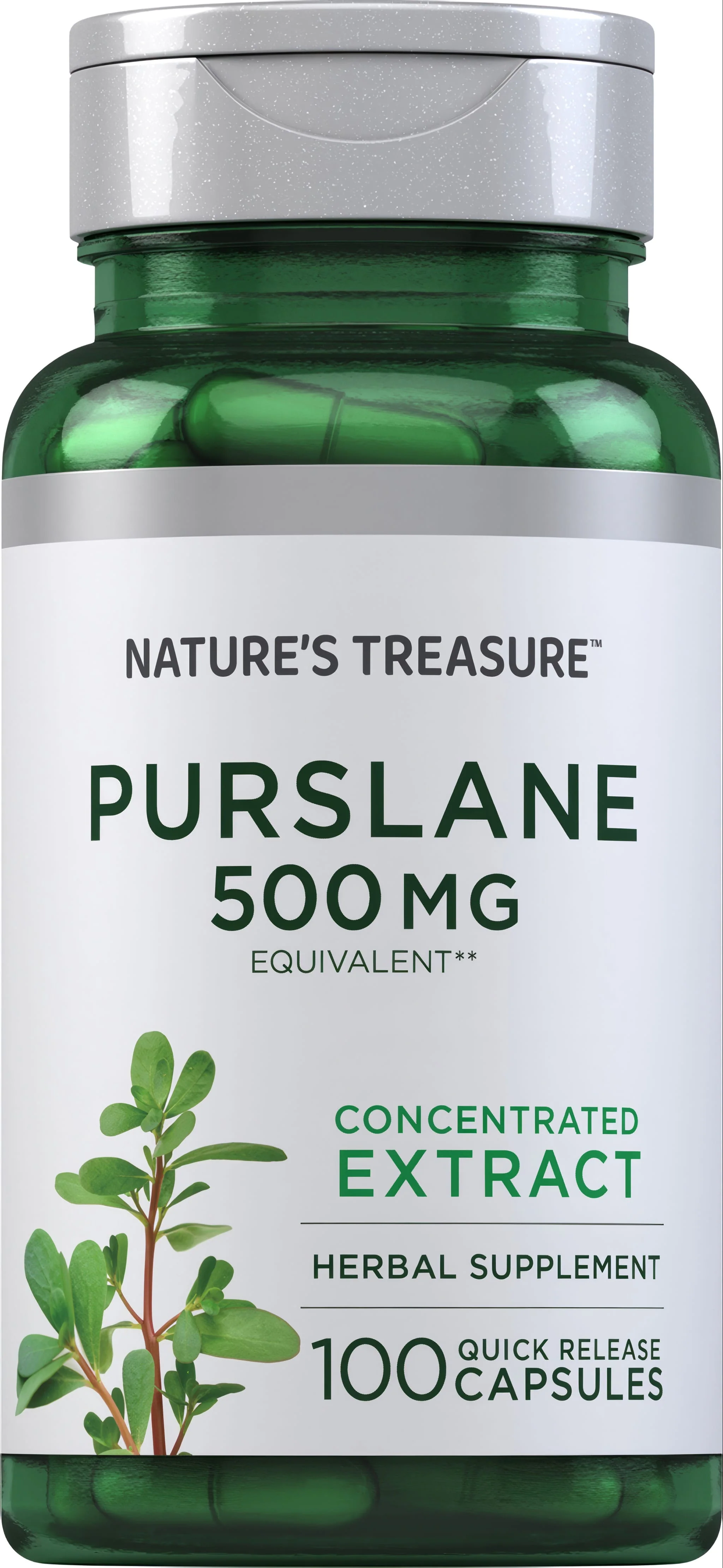 Purslane, 500 mg, 100 Quick Release Capsules