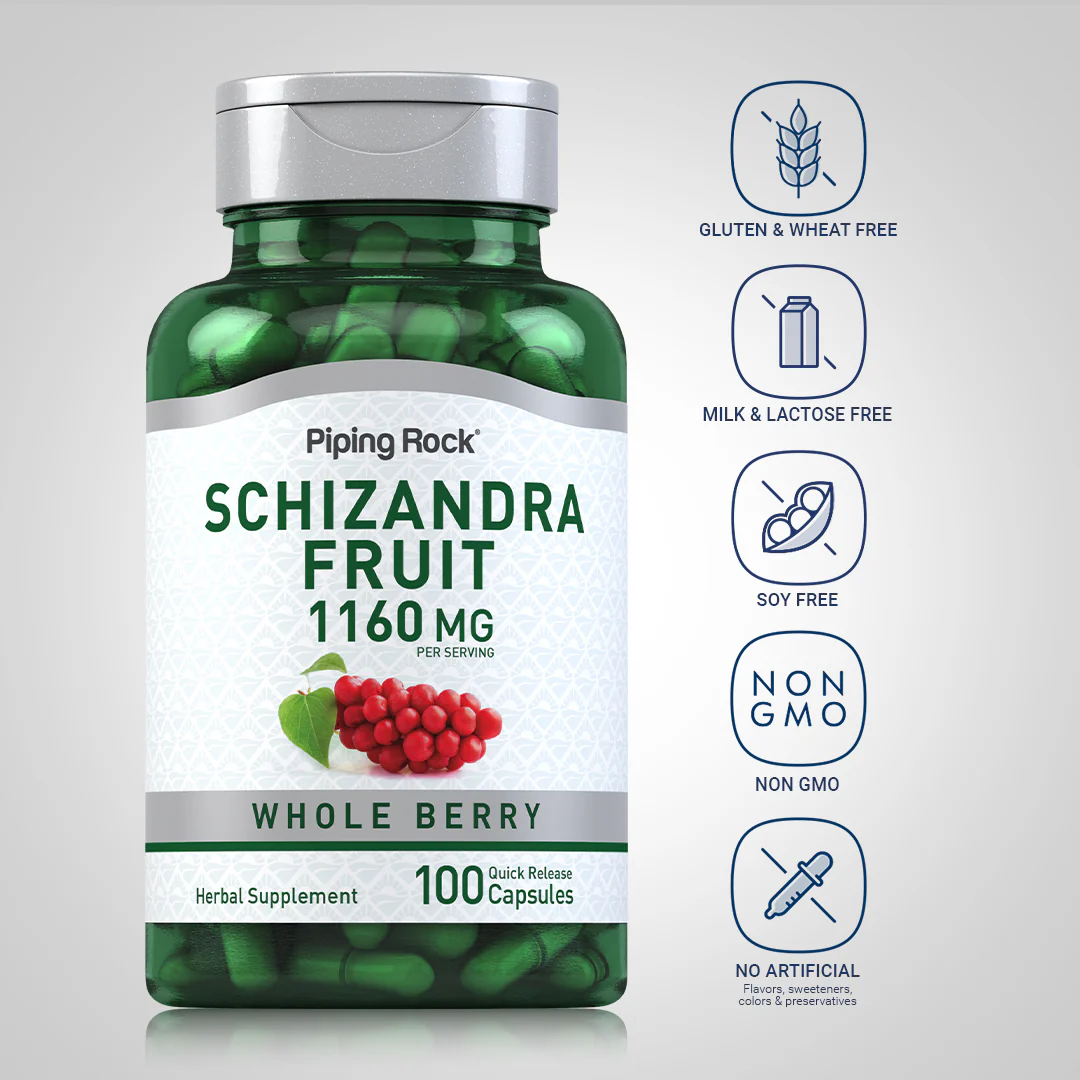 Schizandra (Berry) Fruit, 1160 mg (per serving), 100 Quick Release Capsules - Image 12