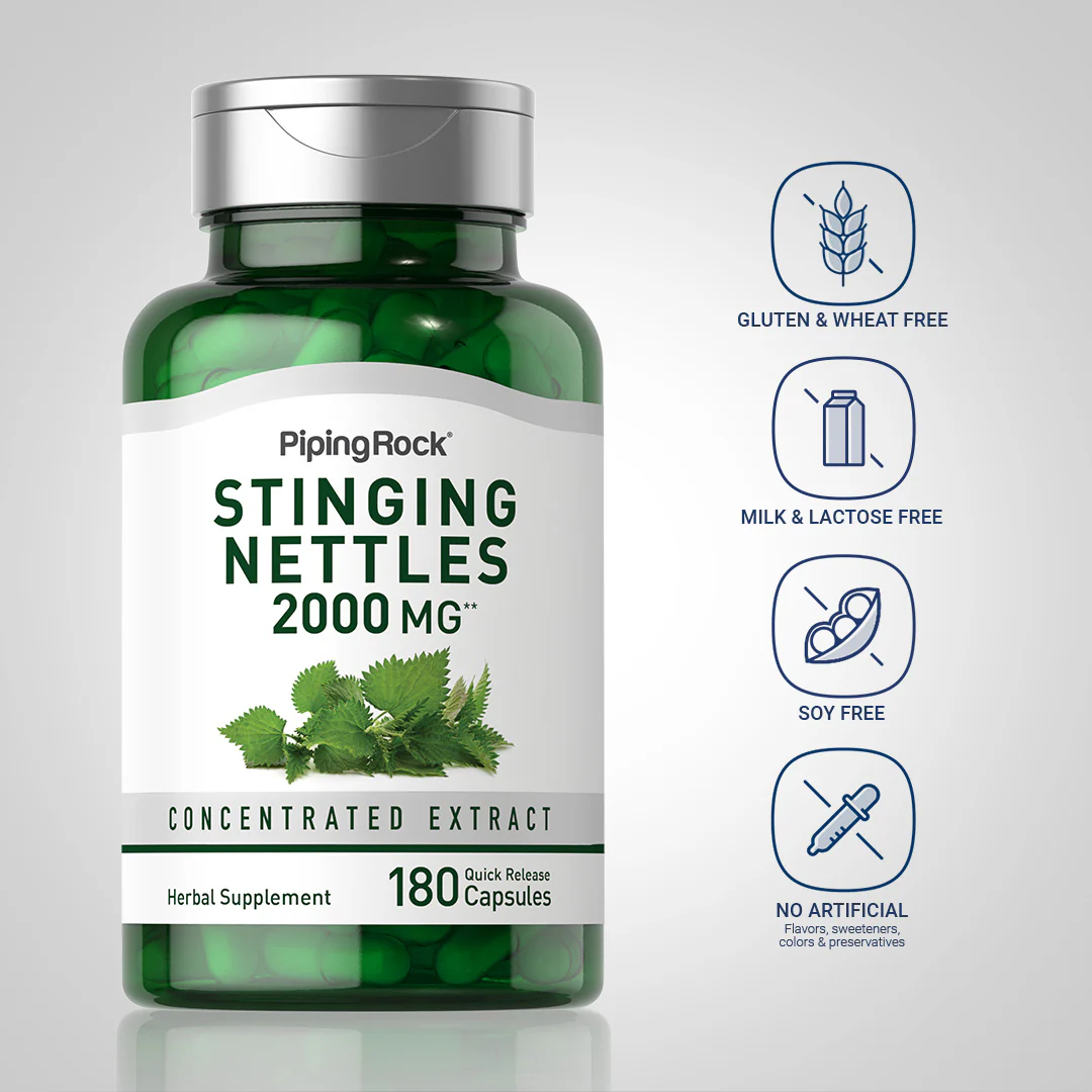 Stinging Nettles, 2000 mg, 180 Quick Release Capsules - Image 5