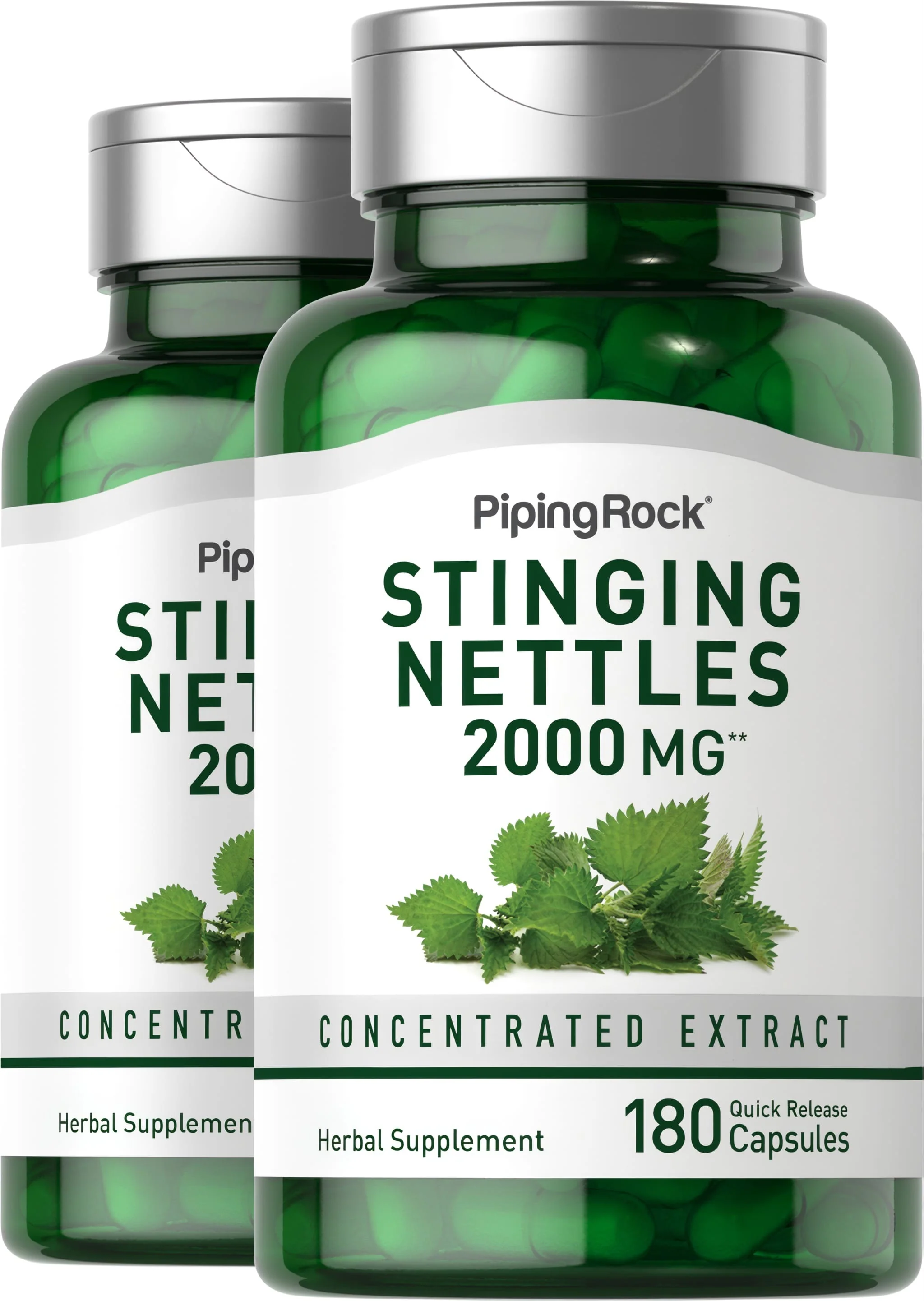 Stinging Nettles, 2000 mg, 180 Quick Release Capsules, 2  Bottles