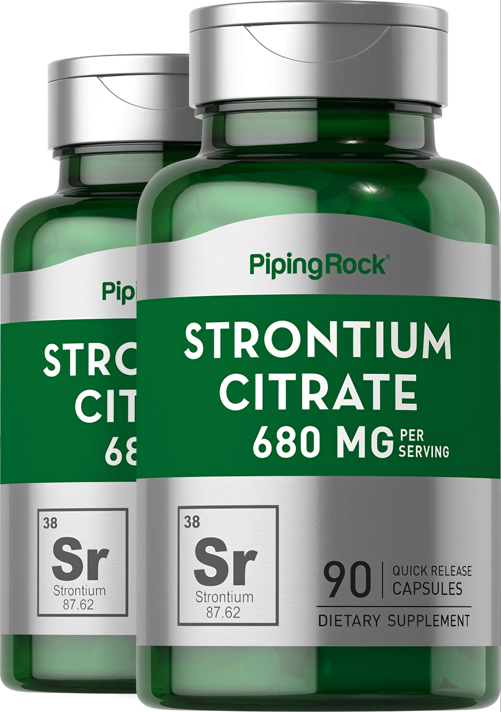 Strontium Citrate, 680 mg (per serving), 90 Quick Release Capsules, 2 Bottles