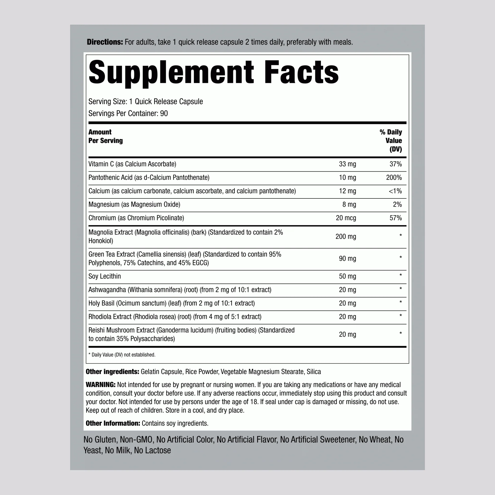 Super Cortisol Support, 90 Quick Release Capsules, 2  Bottles - Image 2