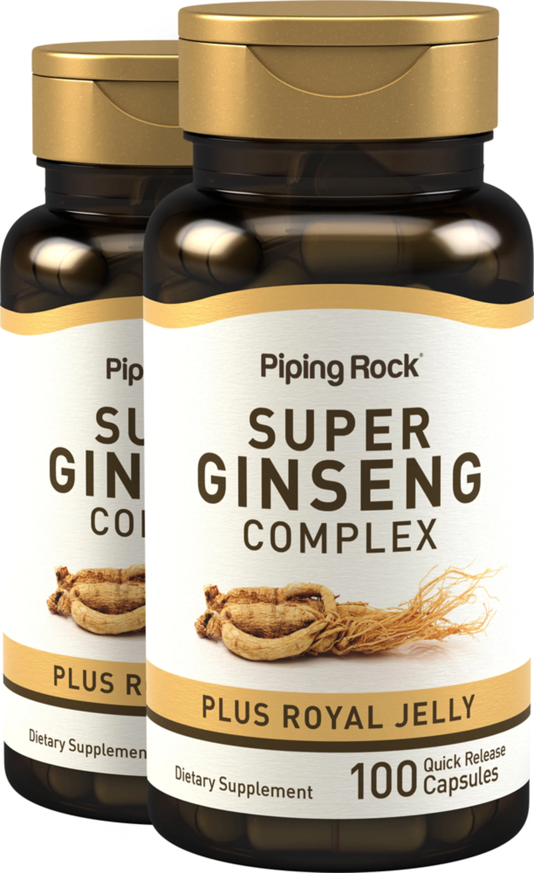 Super Ginseng Complex Plus Royal Jelly, 100 Quick Release Capsules, 2 Bottles