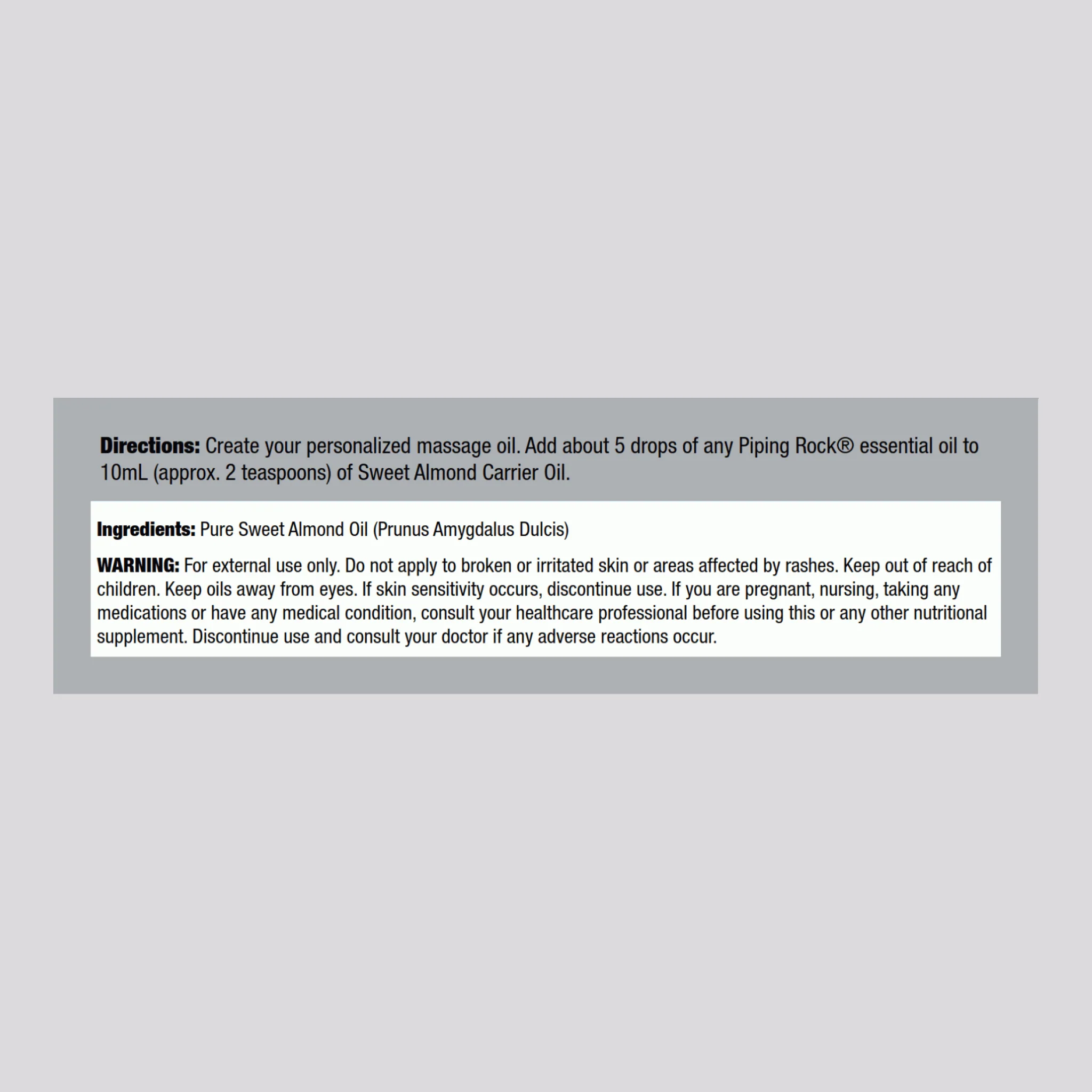 Sweet Almond Oil, 4 fl oz (118 mL) Bottle - Image 2